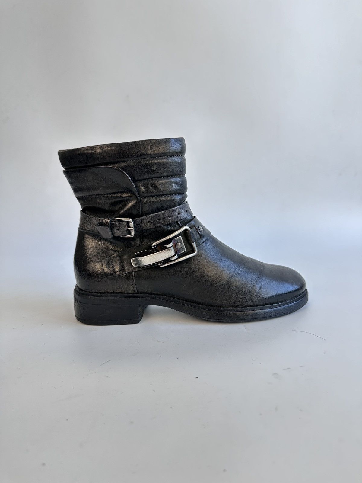 Other MJUS Leather Biker Boots 39 Distressed Dark (A.S.98 style) Size US 8.5 / IT 38.5 - 9 Thumbnail