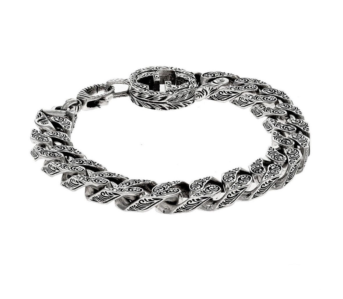 Gucci GUCCI Silver Interlocking G Chain Bracelet Size ONE SIZE - 3 Thumbnail