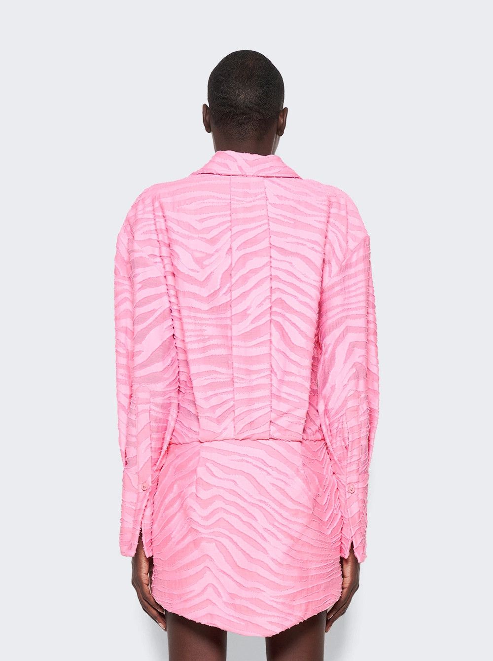 The Attico o1mle0526 Silvye Mini Dress in Pink Size S / US 4 / IT 40 - 4 Thumbnail