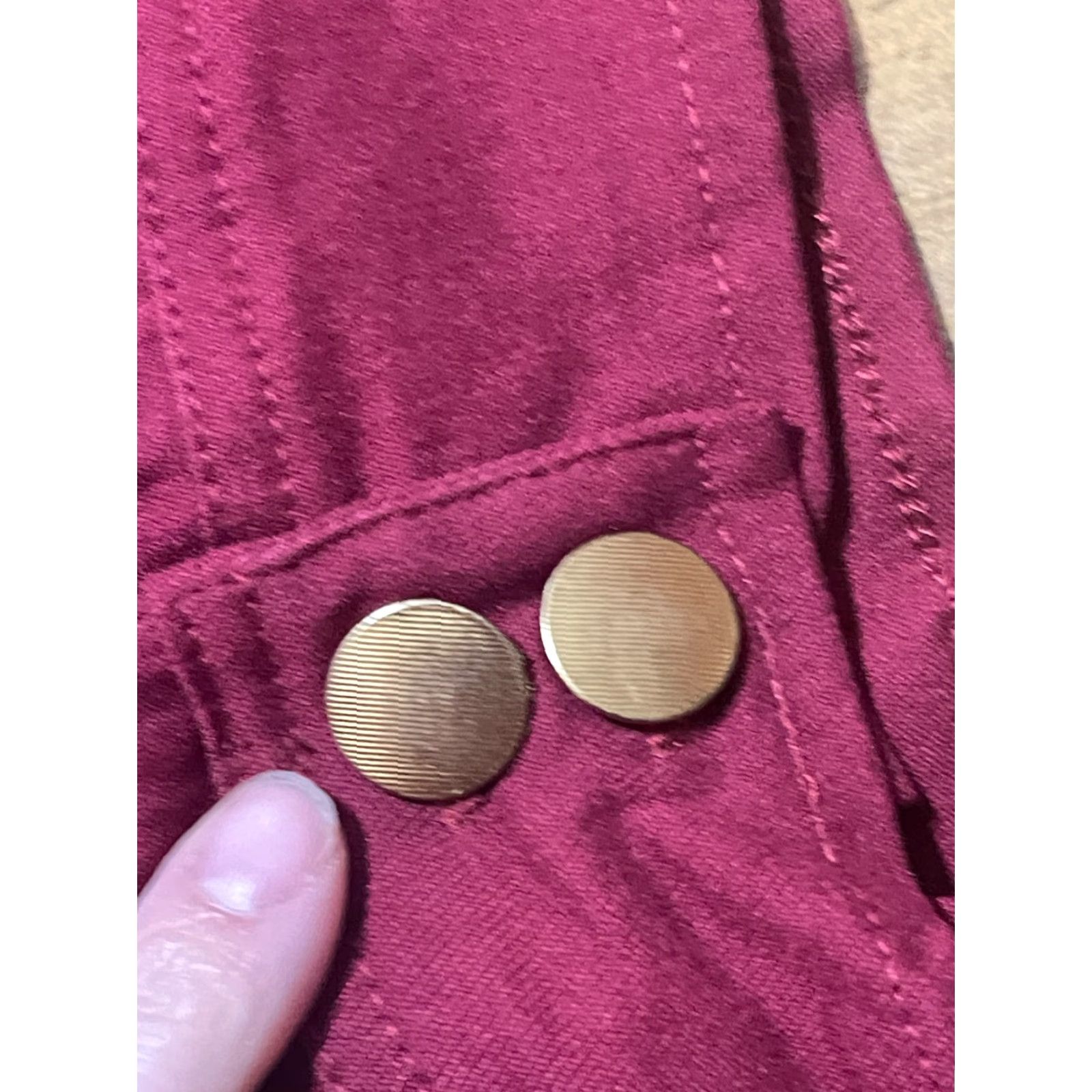 Vintage Bottom Sharp Pants Women's Large Red Skinny Zip Pockets Casual Travel Size 36" / US 14 / IT 50 - 3 Thumbnail