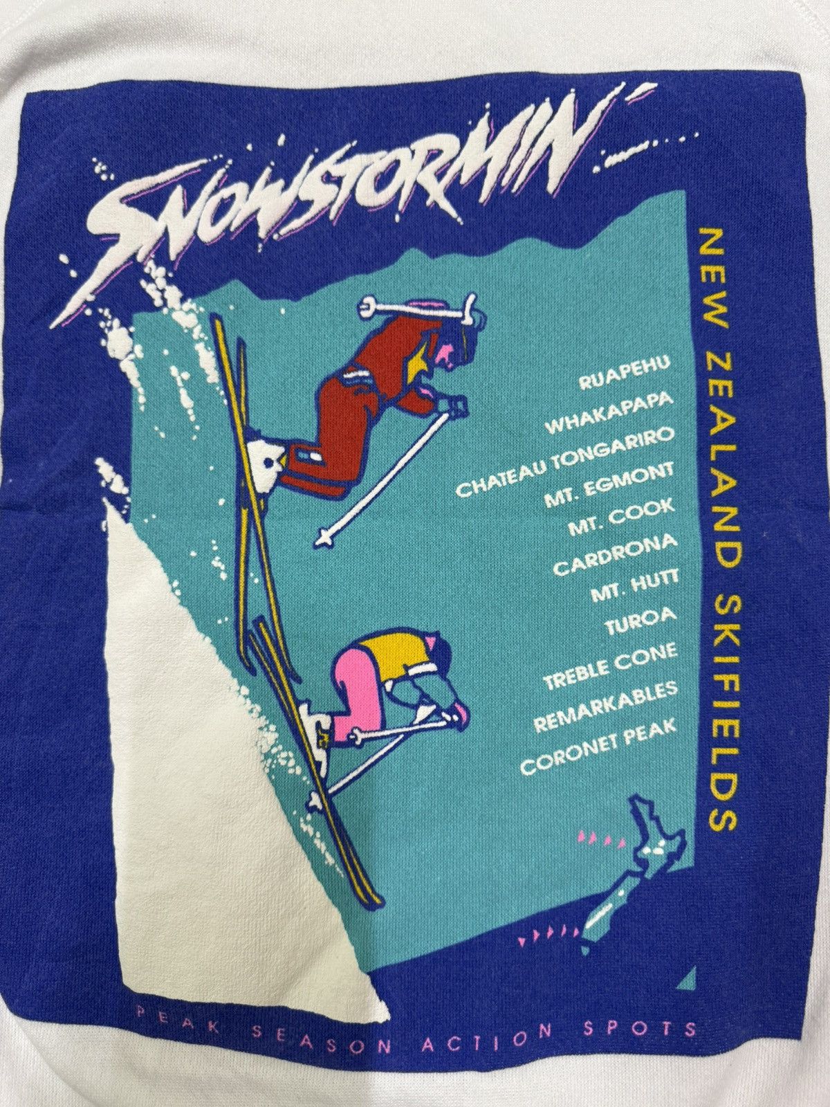 Vintage Vintage 90s Snowstormin NewZealendSkifields Hanes Sweatshirt Size US S / EU 44-46 / 1 - 10 Thumbnail