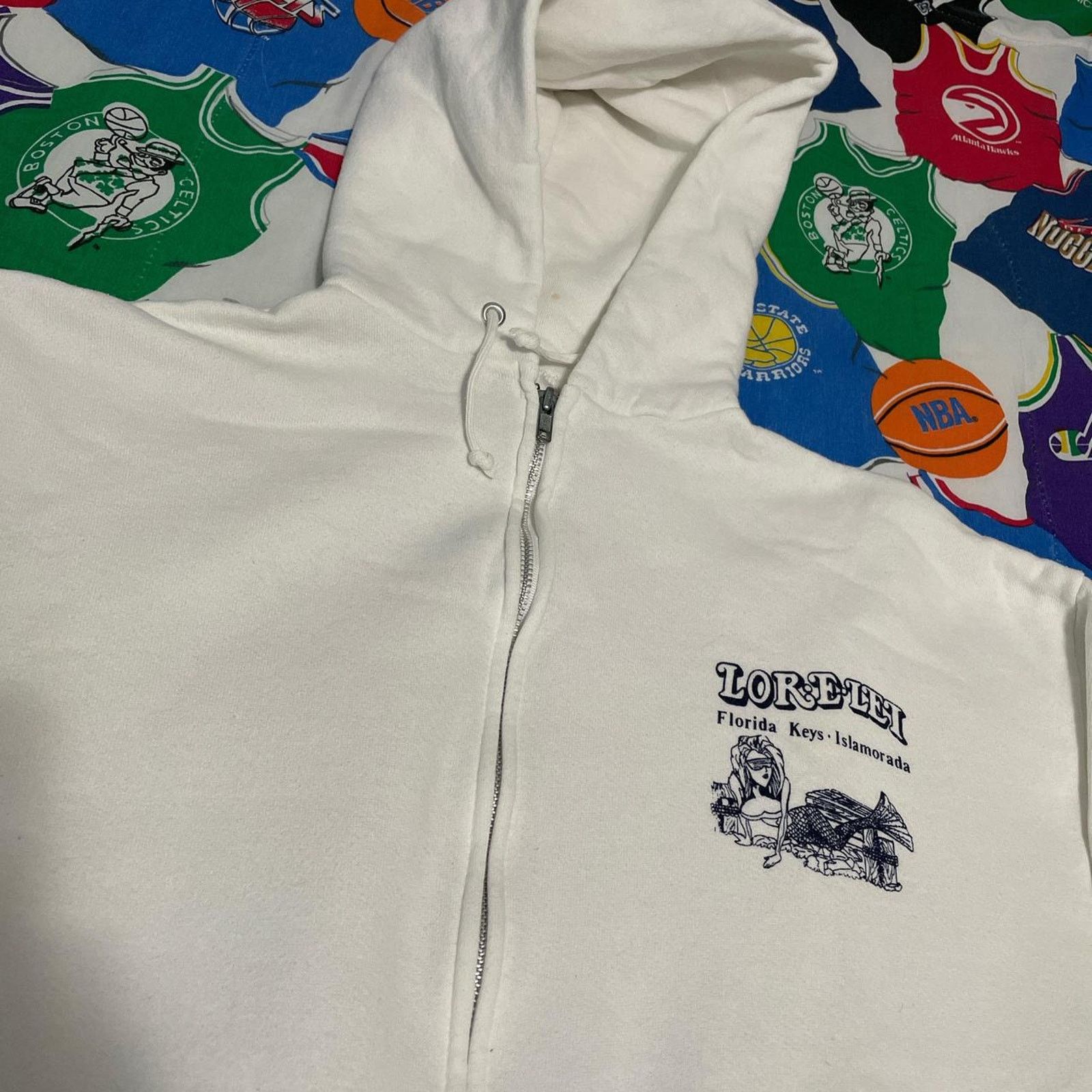 Ocean Pacific × Vintage Vintage Florida Key West Restaurant Food Hooded Jacket Size US XL / EU 56 / 4 - 3 Thumbnail