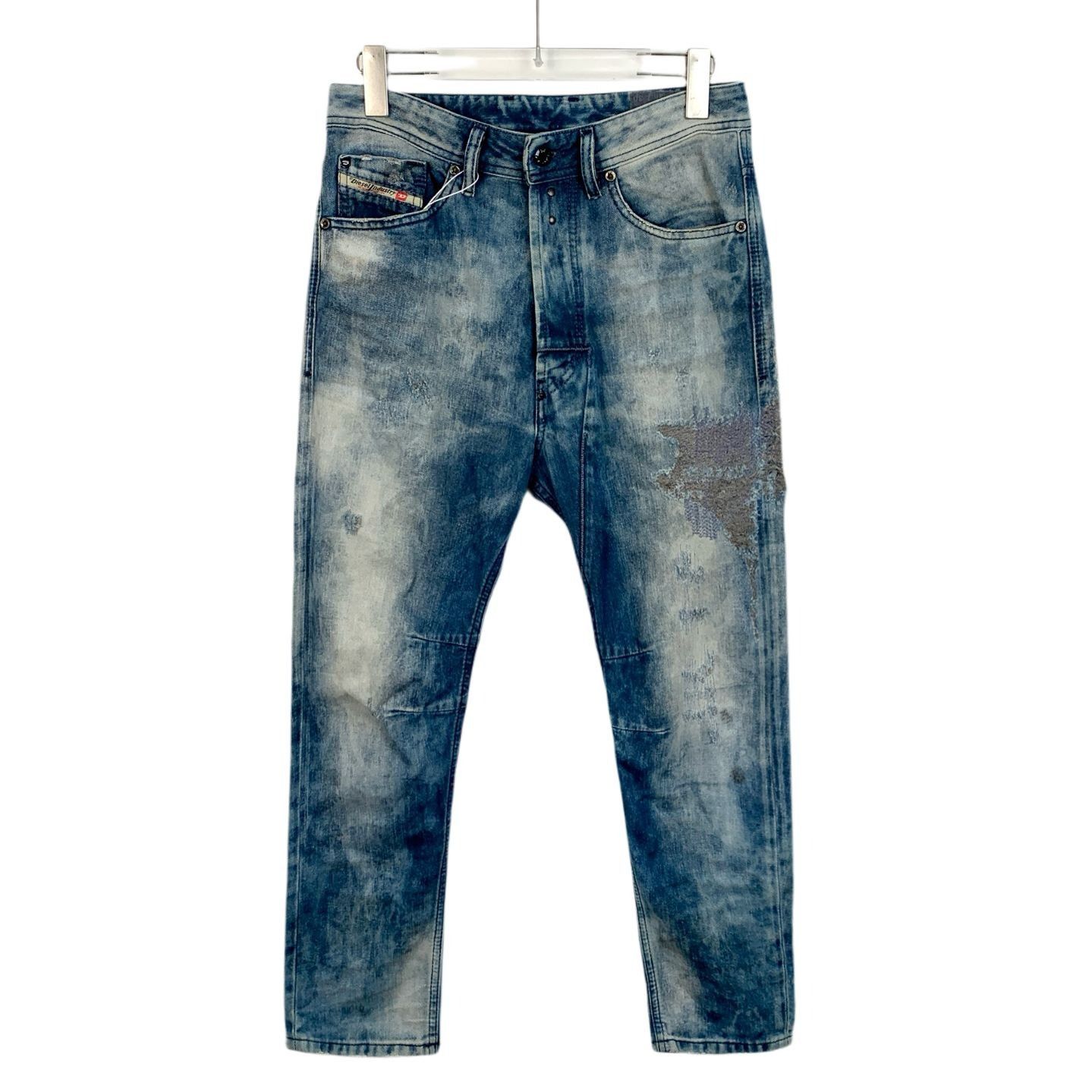 Diesel Q11589 Diesel Mens Distressed Blue Straight-Leg Jeans Size US 26 / EU 42 - 1 Thumbnail