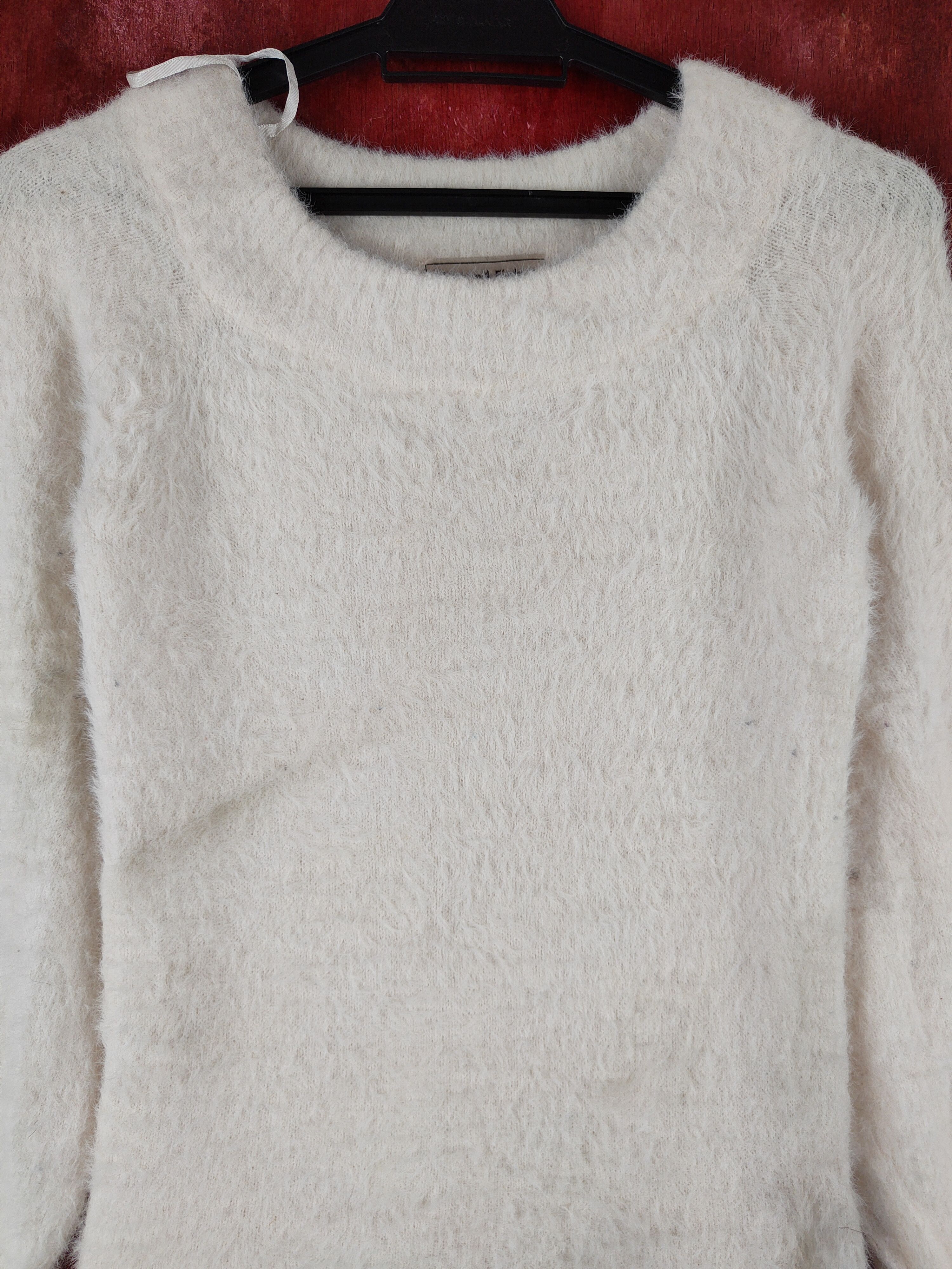 Homespun Knitwear × Japanese Brand × Vintage Flow and Fixture White Fur Mohair Knitwear #S1968 Size XS / US 0-2 / IT 36-38 - 2 Thumbnail