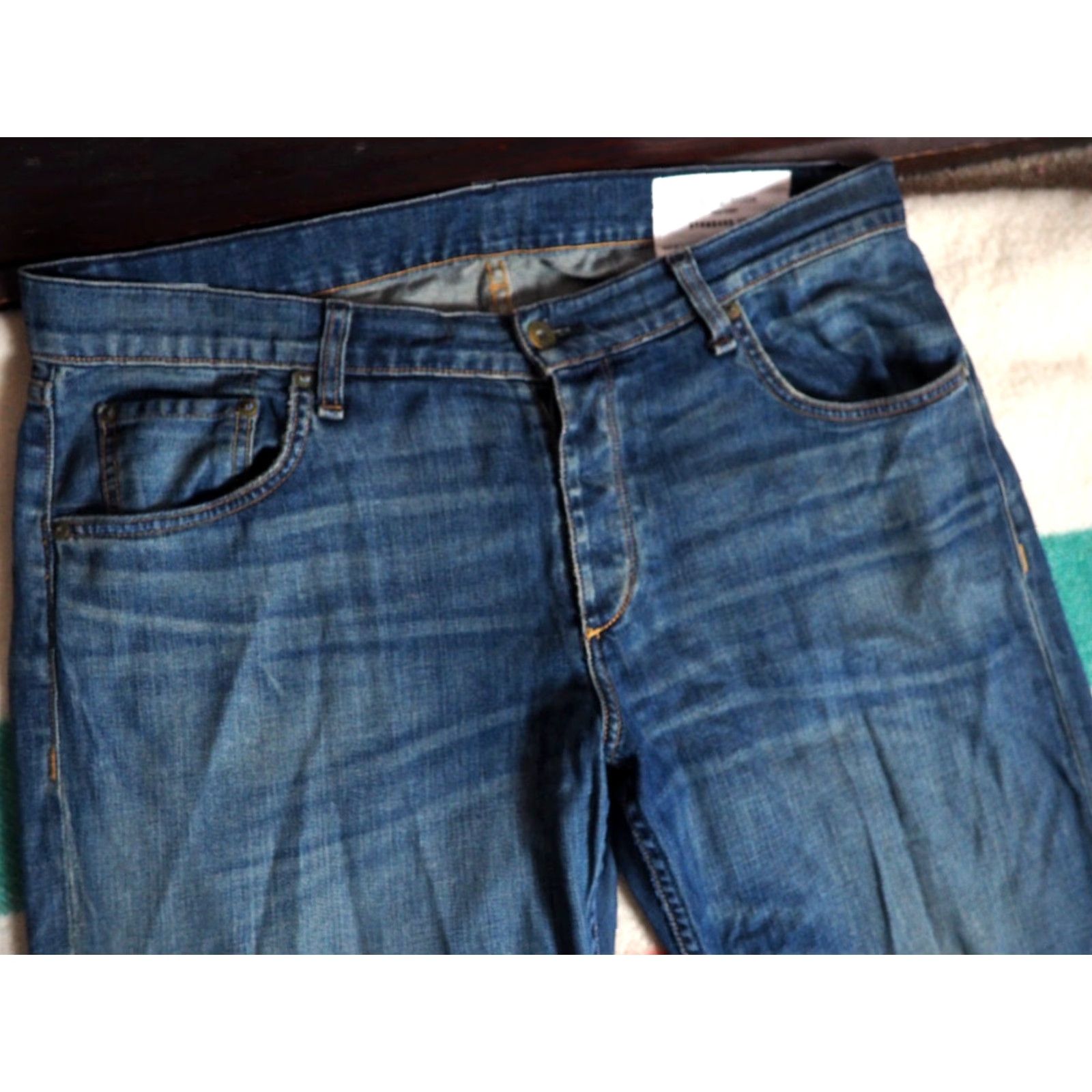Rag & Bone Rag + Bone Slim Jeans Pants Denim 36x33 Button Fly USA Made 36 Regular Blue Slim Jeans Mens Size US 36 / EU 52 - 4 Thumbnail