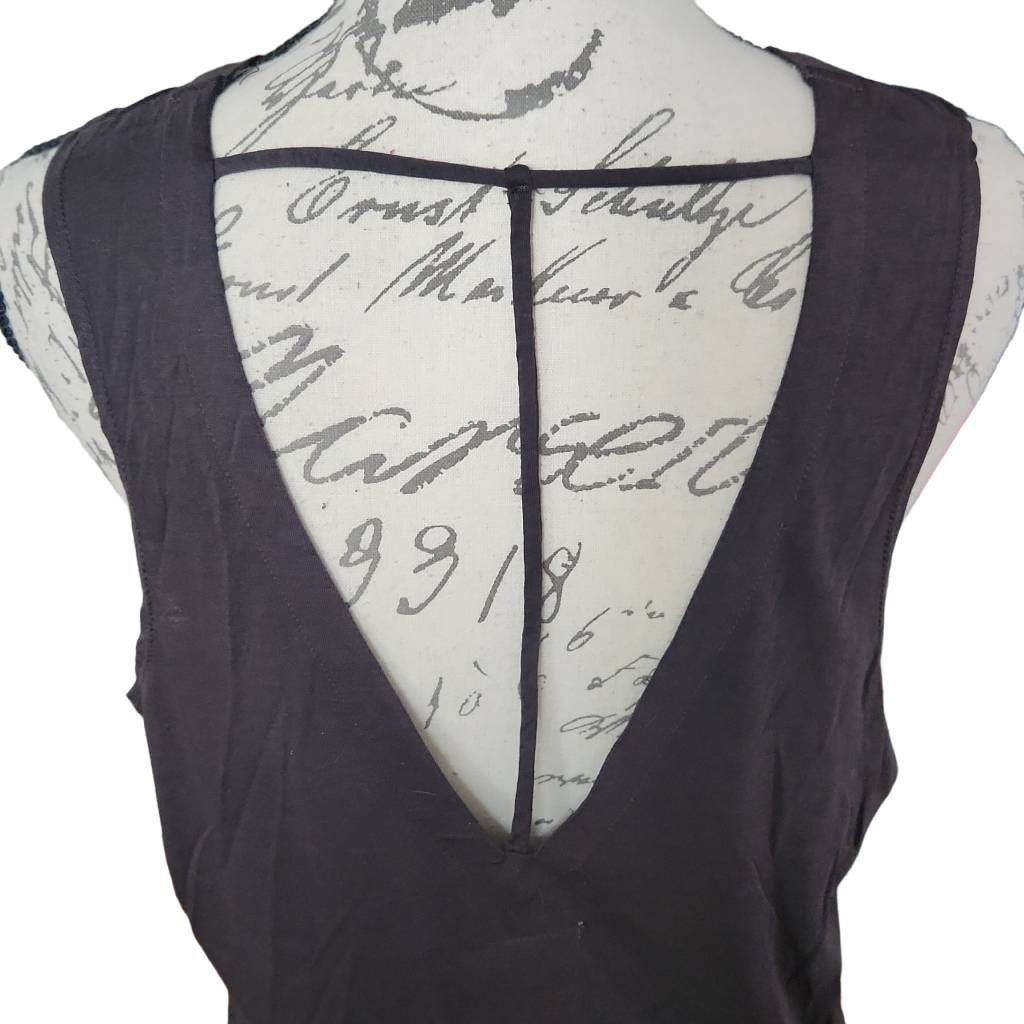 Chaser Brand Chaser Ladies Size Medium Charcoal Black V-Back Hi Lo Muscle Size M / US 6-8 / IT 42-44 - 3 Thumbnail