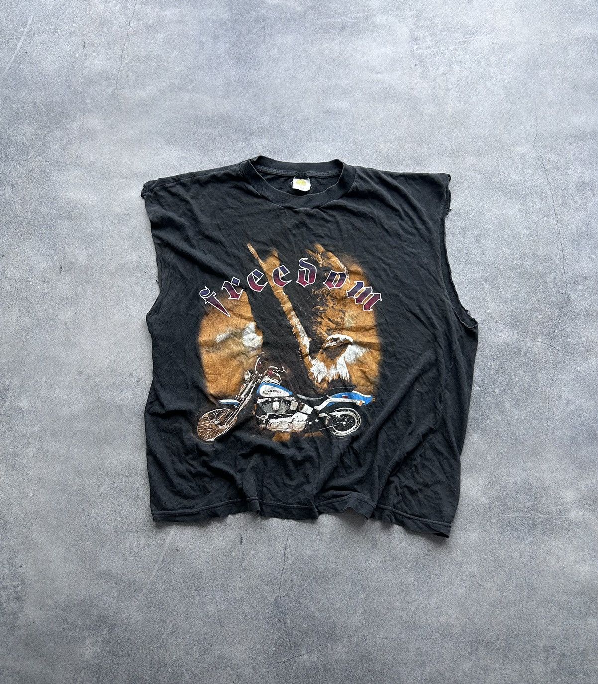 Harley Davidson Vintage Crazy Faded Freedom shirt Harley Davidson 90s Size US M / EU 48-50 / 2 - 1 Thumbnail