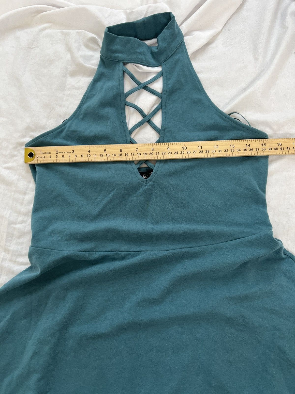 Express Express Teal Halter mini cotton Dress size M Size M / US 6-8 / IT 42-44 - 7 Thumbnail