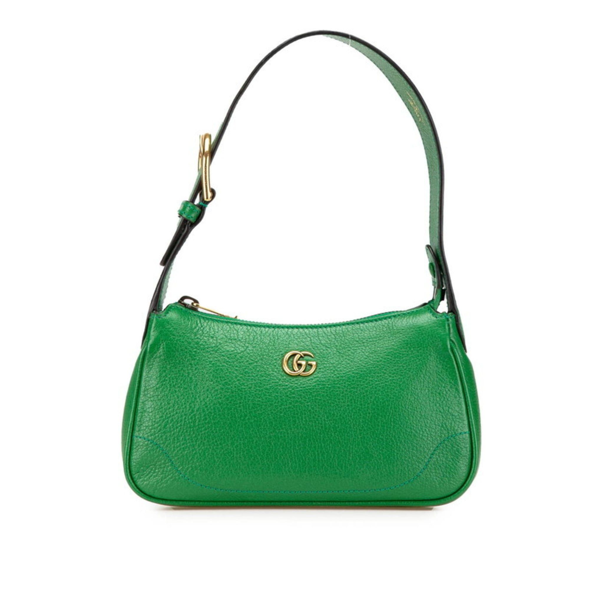 Gucci GG Marmont Aphrodite Handbag One-Shoulder Bag 739076 Green Leather Women's Gucci