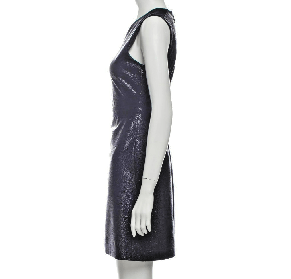 MSGM MSGM Glitter A-Line Dress – Midnight Blue, Size US2 / IT3 Size XS / US 0-2 / IT 36-38 - 7 Thumbnail