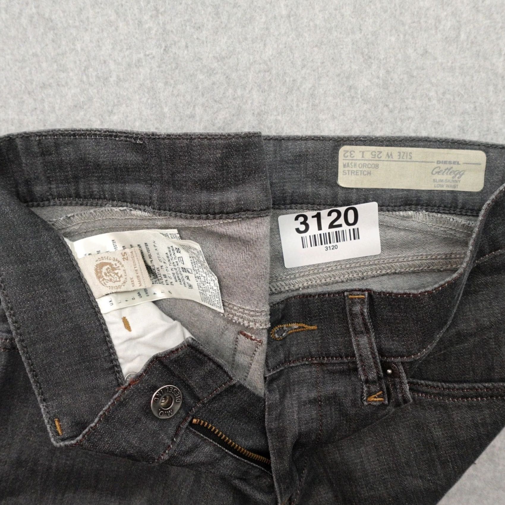 Diesel Diesel Womens Jeans Skinny Stretch Low Waist Gray Sz 26 Size 26" / US 2 / IT 38 - 4 Thumbnail