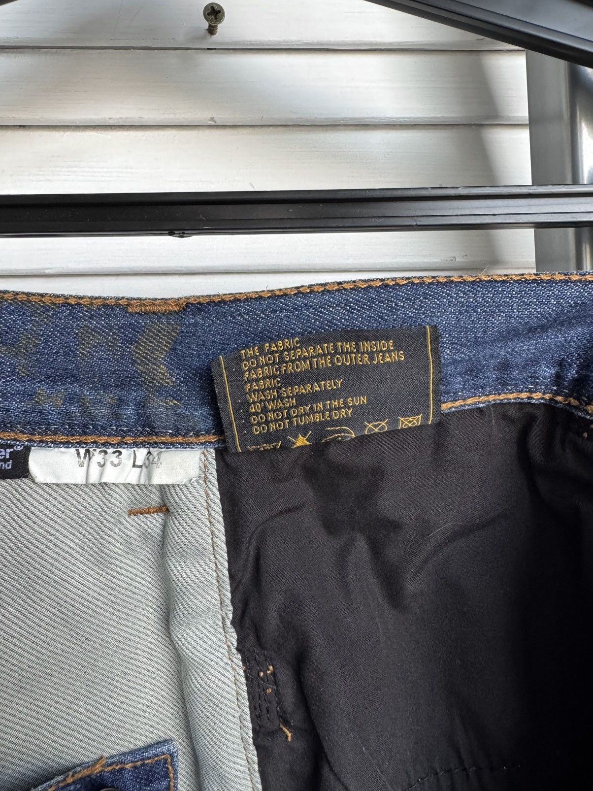 Vintage Rokker Revolution Waterproof Motorcycle Denim Jeans Pants Size US 33 - 14 Thumbnail