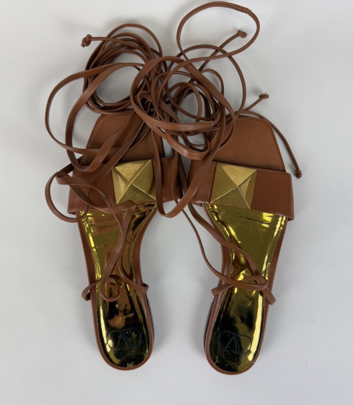 Valentino Valentino Garavani One Stud leather wrap gladiator sandals Size US 9 / IT 39 - 10 Thumbnail
