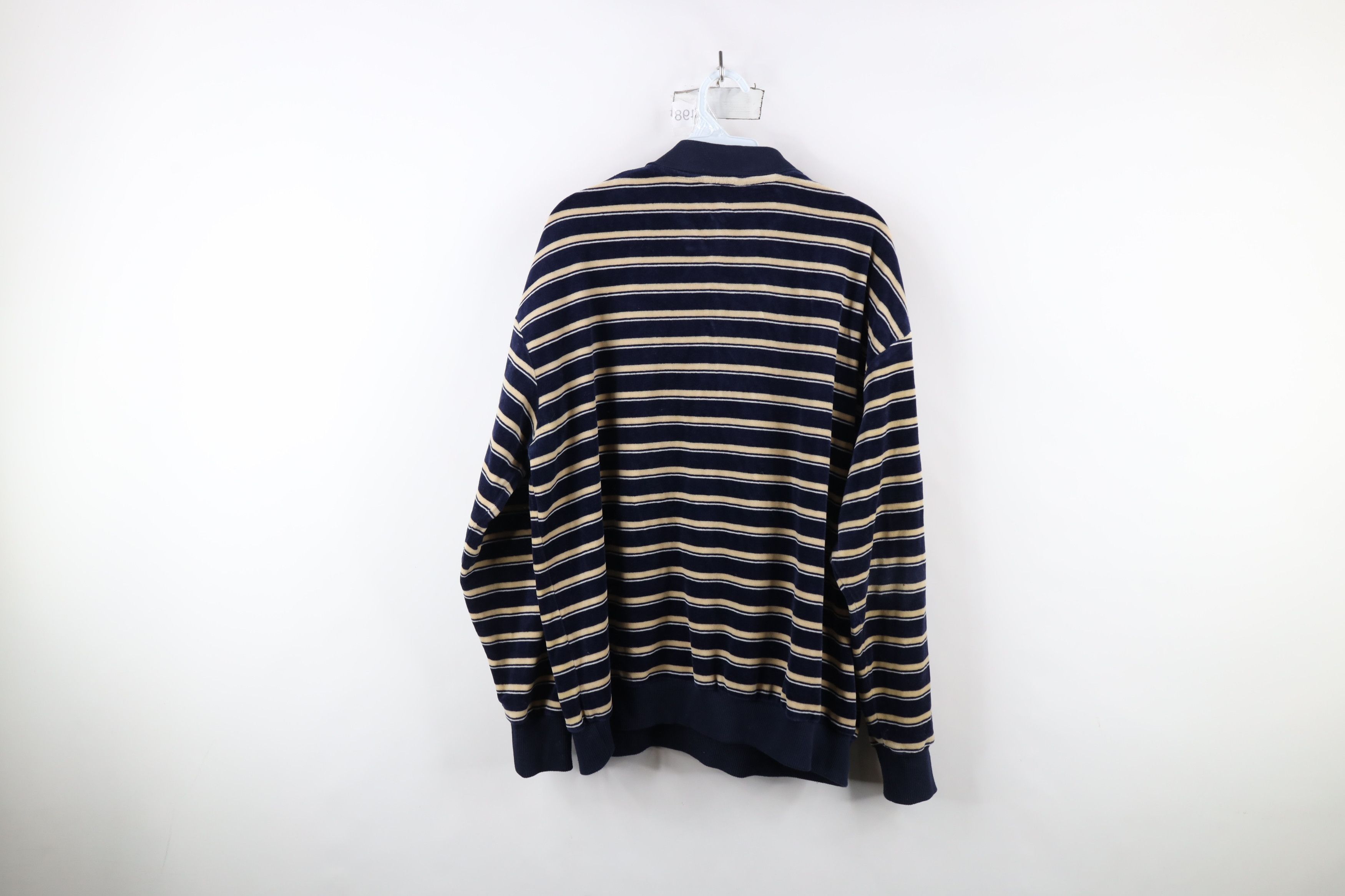 Vintage Vintage 70s Streetwear Block Velour Pullover Polo Shirt Size US L / EU 52-54 / 3 - 7 Thumbnail