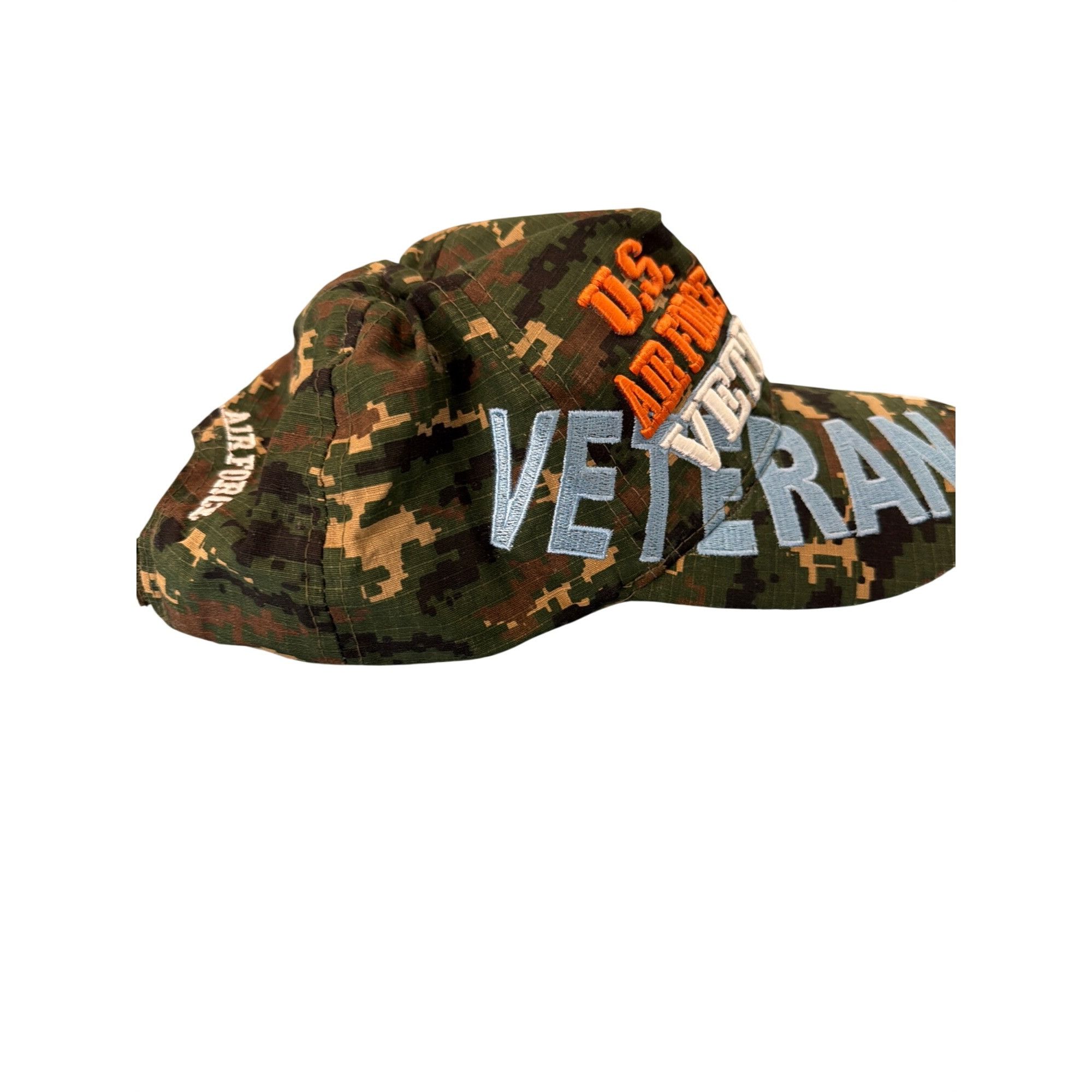 Augusta Sportswear US Air Force Veteran Camouflage Baseball Cap Hat Embroidered Size ONE SIZE - 2 Thumbnail
