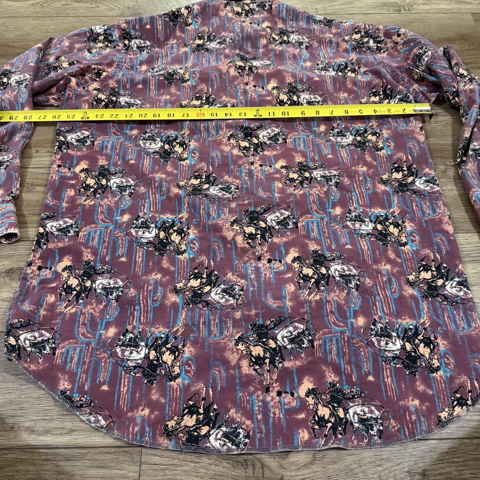 Wrangler Vintage Wrangler Cowboy Western Rodeo Print Button Shirt Size US XXL / EU 58 / 5 - 6 Thumbnail