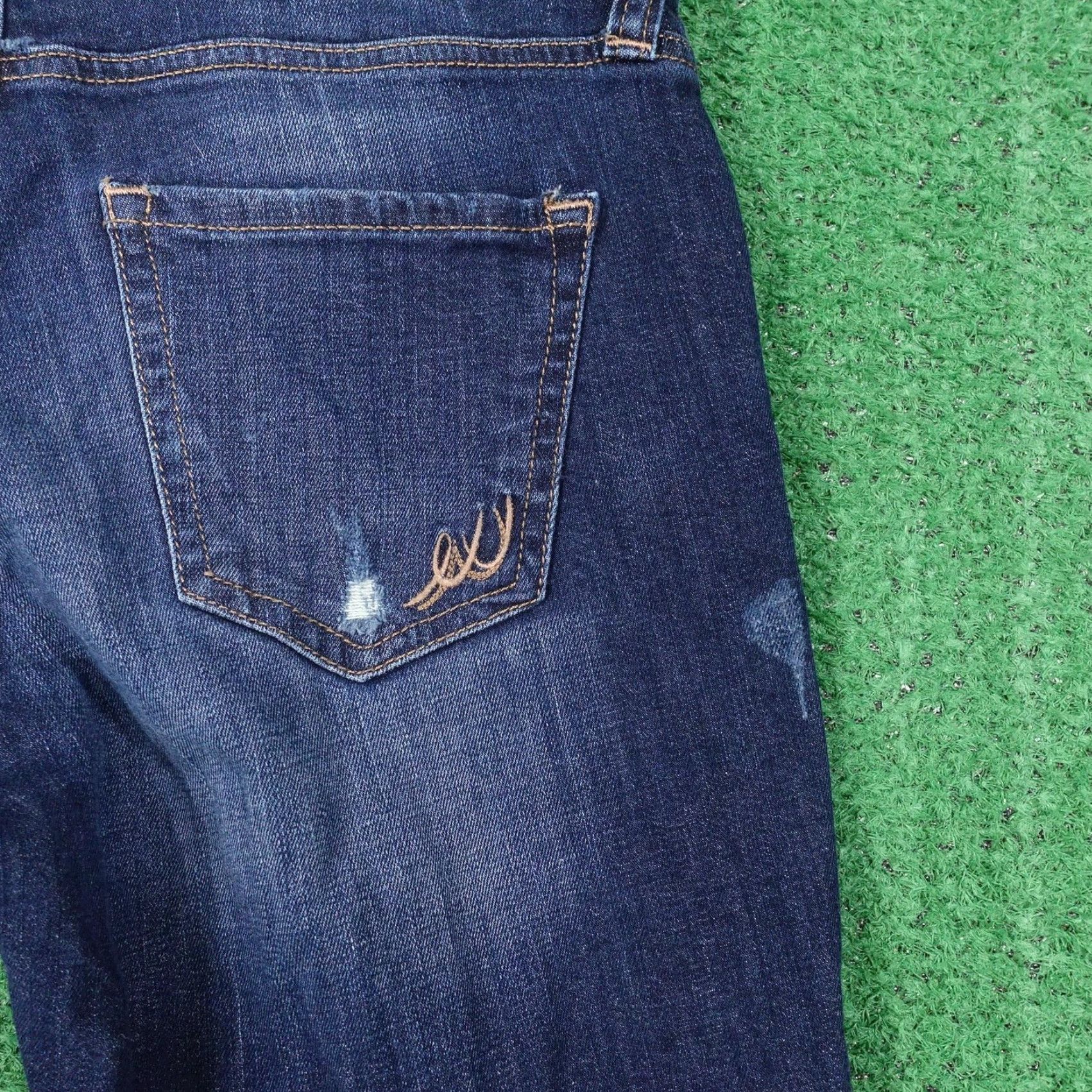 Express Express Jeans Womens Boyfriend Denim Blue Medium Wash 2 Distressed Stretch Pockets Zip 27 Inseam Size 26" / US 2 / IT 38 - 6 Thumbnail