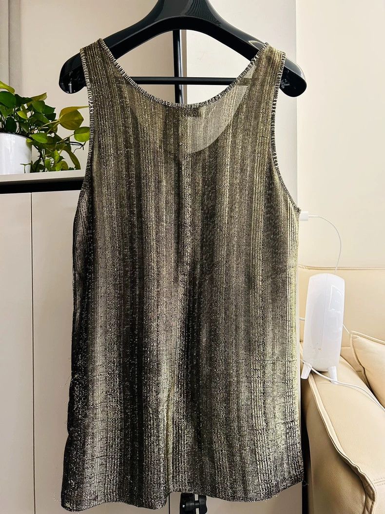 Yves Saint Laurent Saint Laruent size xl 19ss Gold Thread Spring/Summer Vest 2 Size 36R - 5 Thumbnail