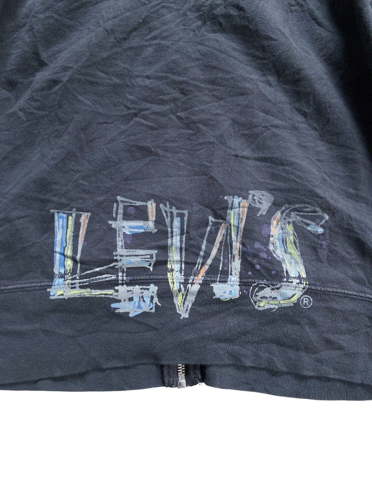 Japanese Brand LEVI'S MULTI ZIPPER PUNK SUN FADED STYLE ZIP HOOODIE Size US S / EU 44-46 / 1 - 18 Thumbnail