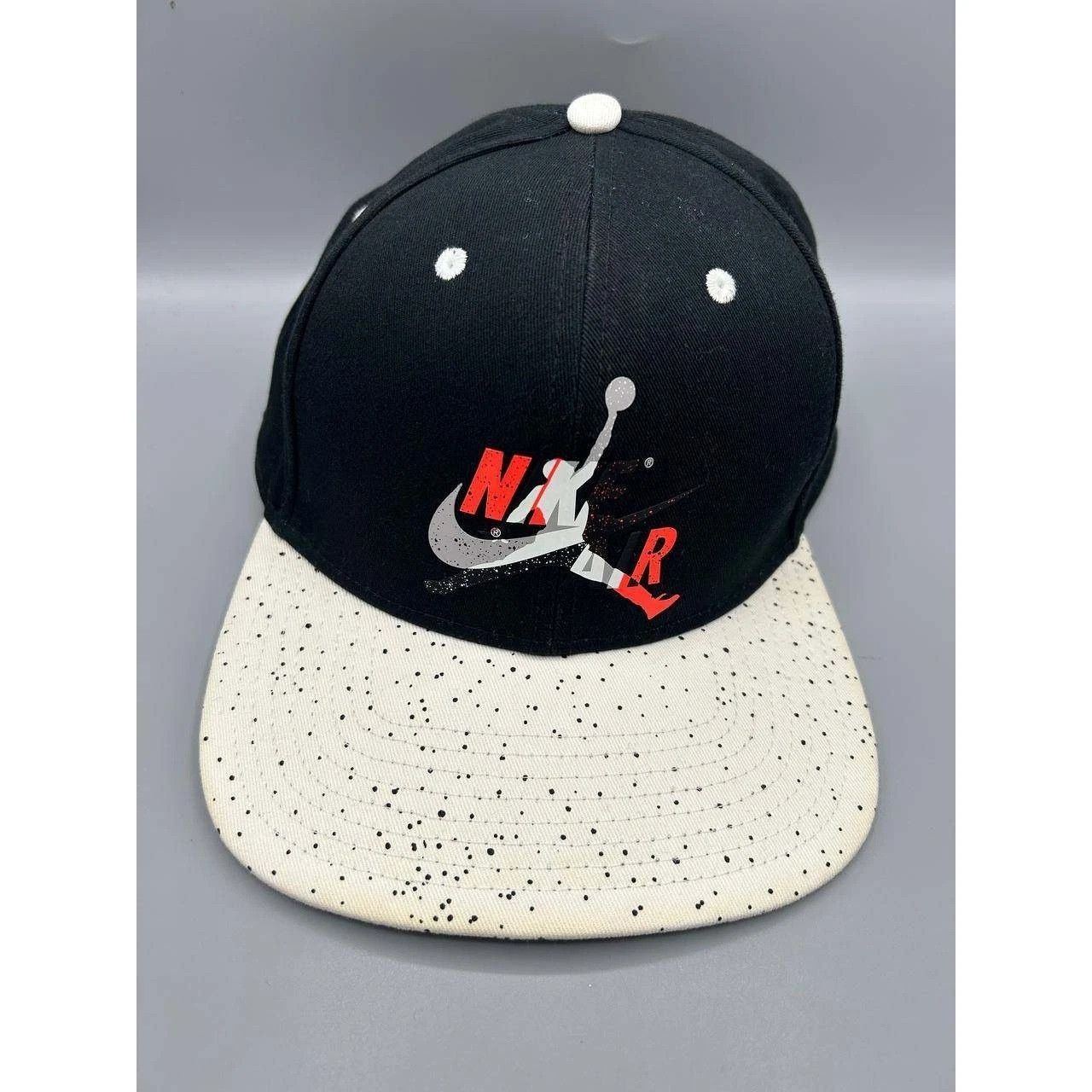 Jordan Brand Air Jordan Pro Hat Men Black White Classic Cement Snap Back Size ONE SIZE - 1 Thumbnail