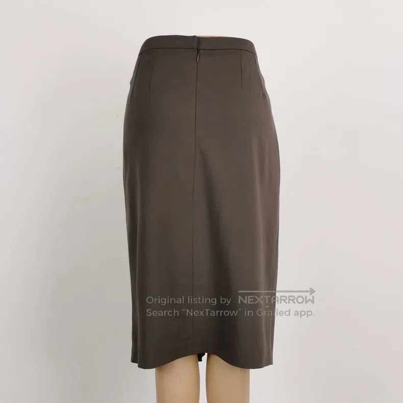 Hermes Hermes Coffee Brown Wool Skirt Size 27" / US 4 / IT 40 - 2 Thumbnail