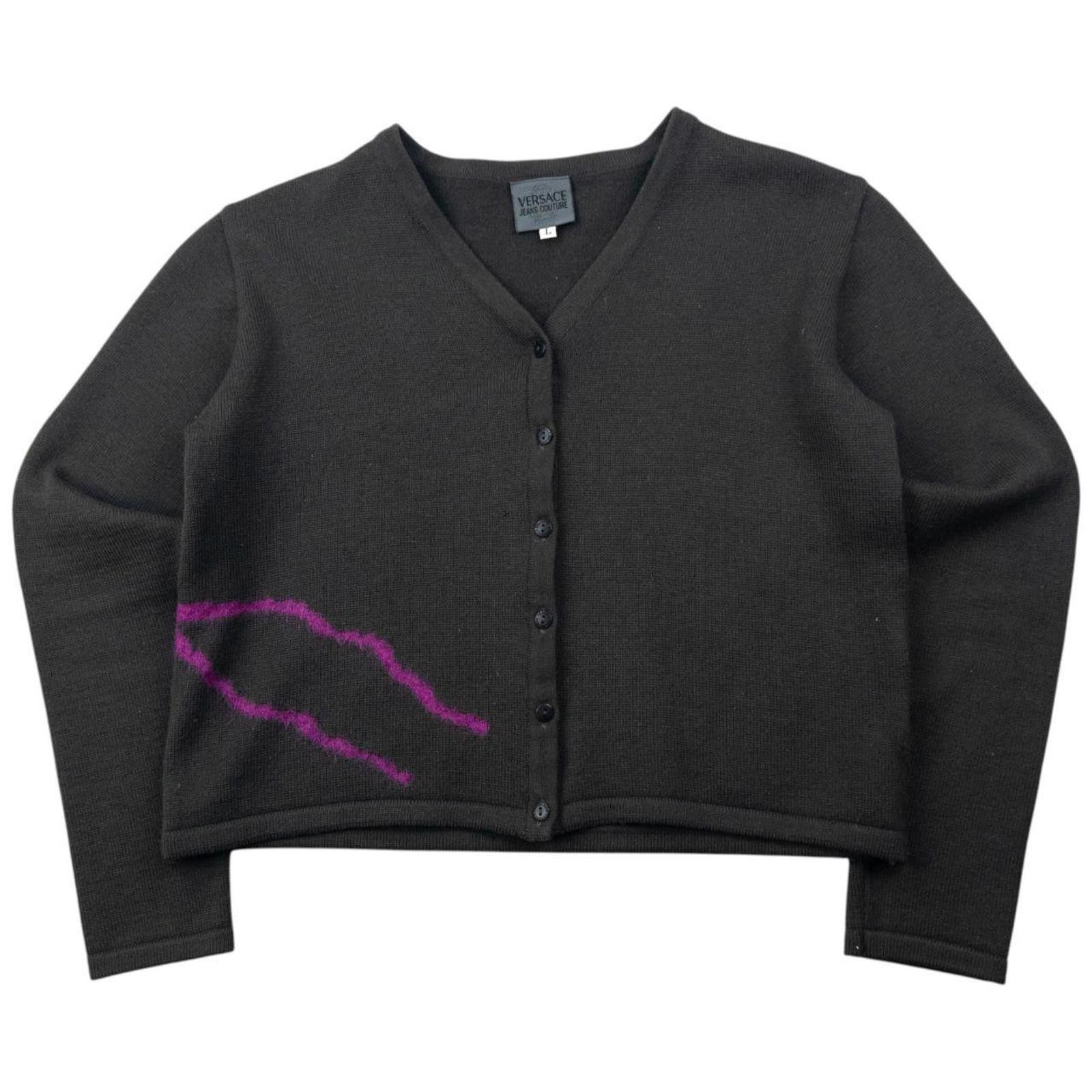 Versace Vintage 2000s Versace Jeans Couture Cardigan Womens Size L Size L / US 10 / IT 46 - 1 Thumbnail