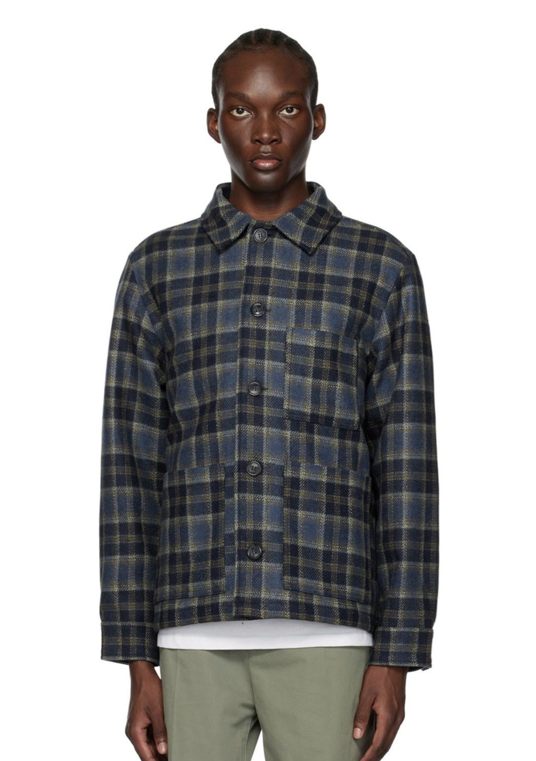 A.P.C. A.P.C. Emile Blue Plaid Jacket Size US M / EU 48-50 / 2 - 6 Thumbnail