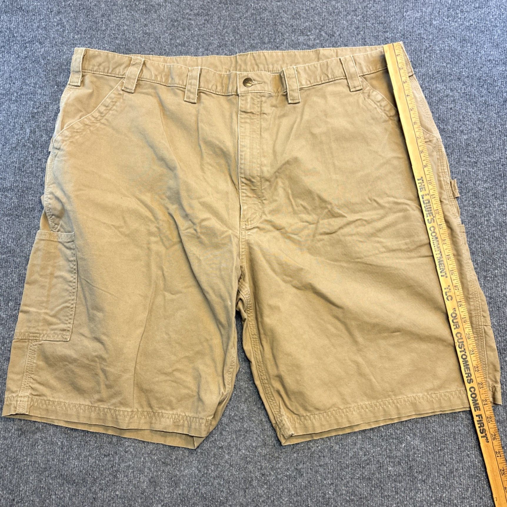 Carhartt Carhartt Shorts Mens Size 48 Beige Canvas Carpenter Cargo Workwear B147 DKH Size US 32 / EU 48 - 5 Thumbnail