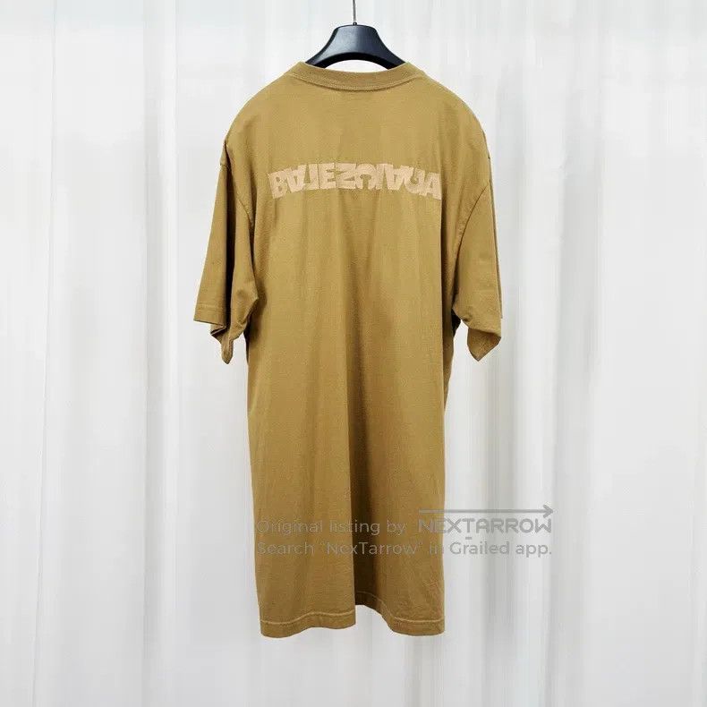 Balenciaga Balenciaga Embroidered Reversed Alphabet Logo Short Sleeve Size US M / EU 48-50 / 2 - 2 Thumbnail
