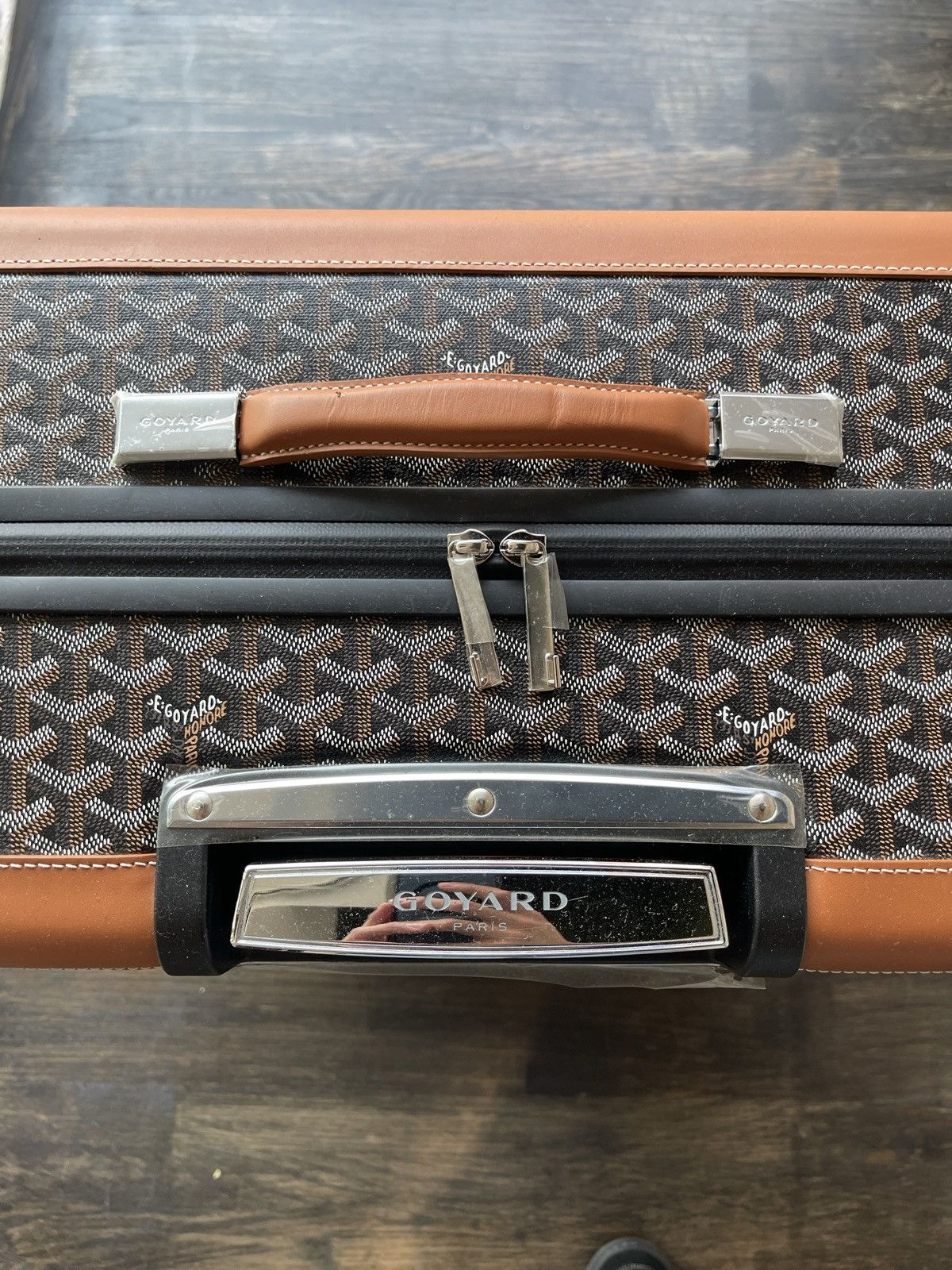 Goyard Black Brown Goyard Suitcase Size ONE SIZE - 3 Thumbnail