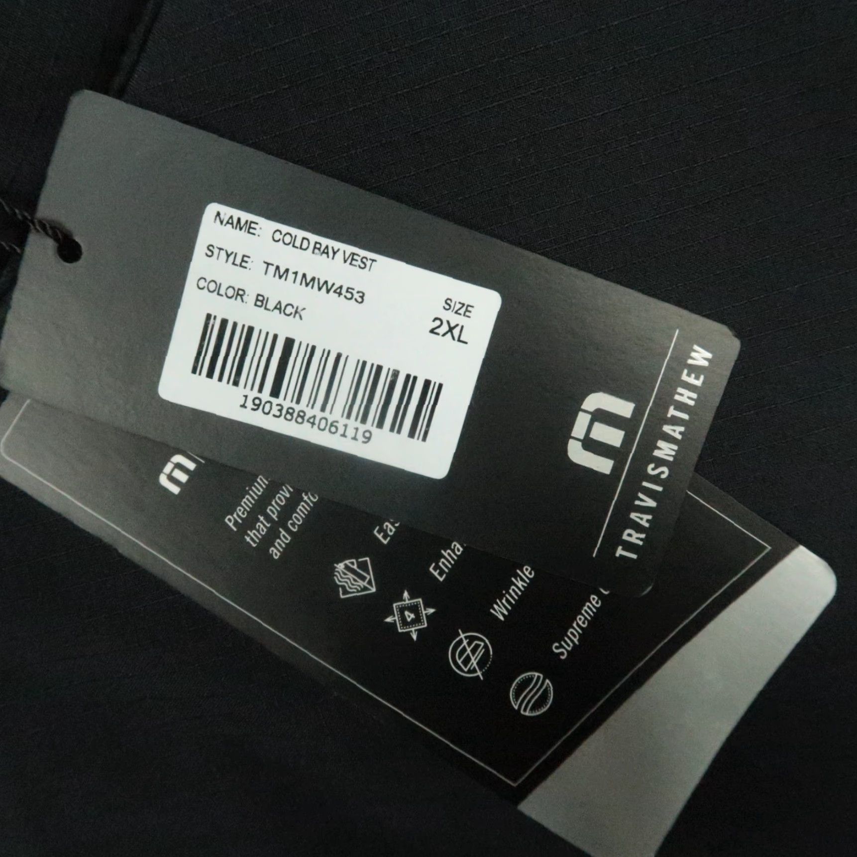 TravisMathew Travis Mathew Vest Men XXL Black Golf NWT Full Zip Pockets Quilted Size US XXL / EU 58 / 5 - 4 Thumbnail