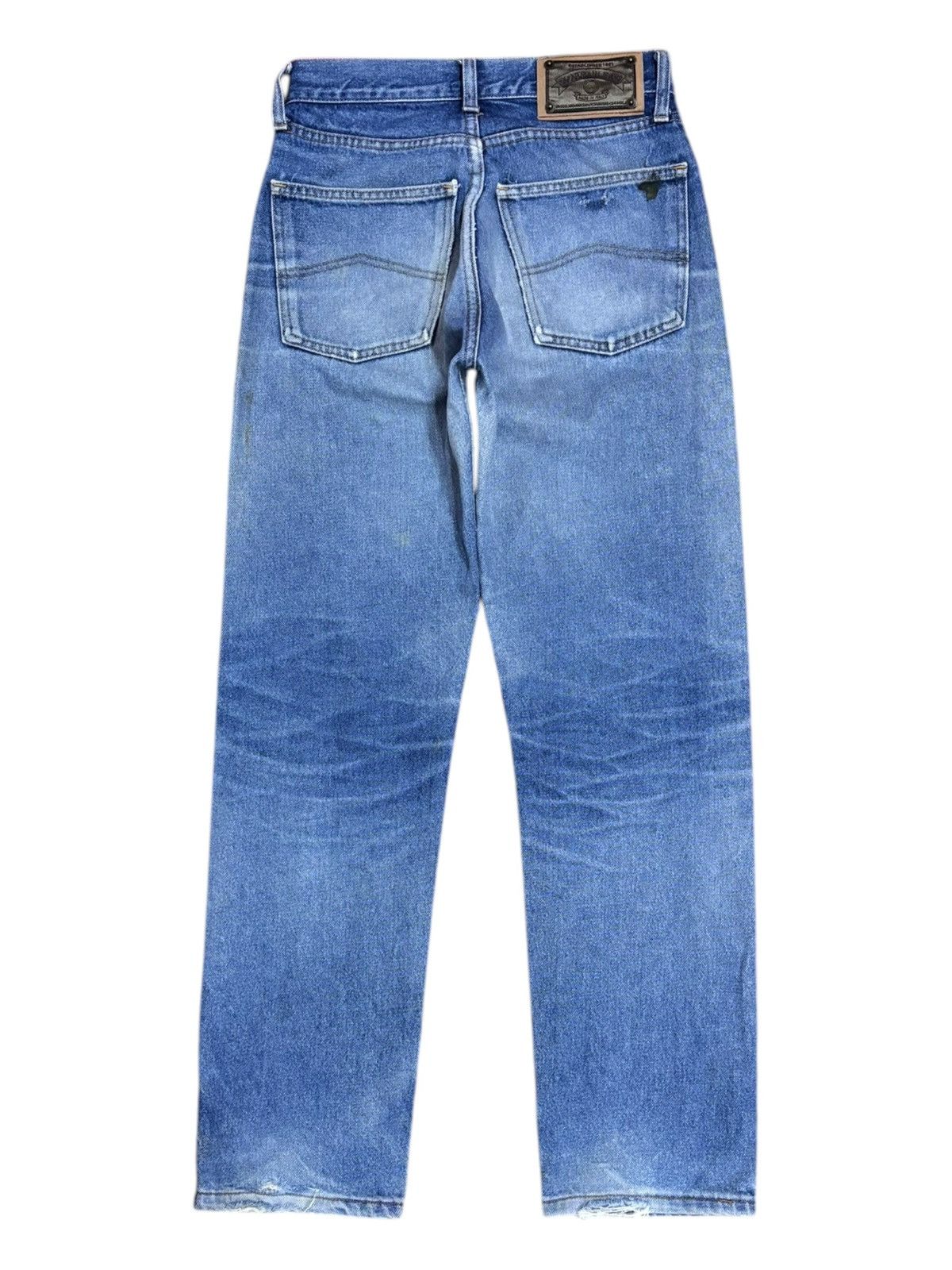 Armani × Giorgio Armani Vtg 90s Armani Faded Bleached Dirty Washed Jeans Size US 28 / EU 44 - 4 Thumbnail