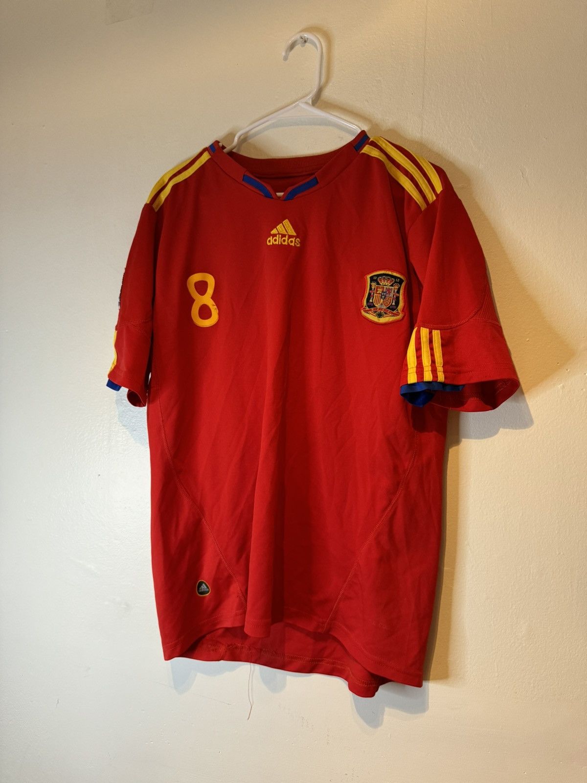 Adidas Spain Soccer Jersey Home Football Shirt Mens XL 2010