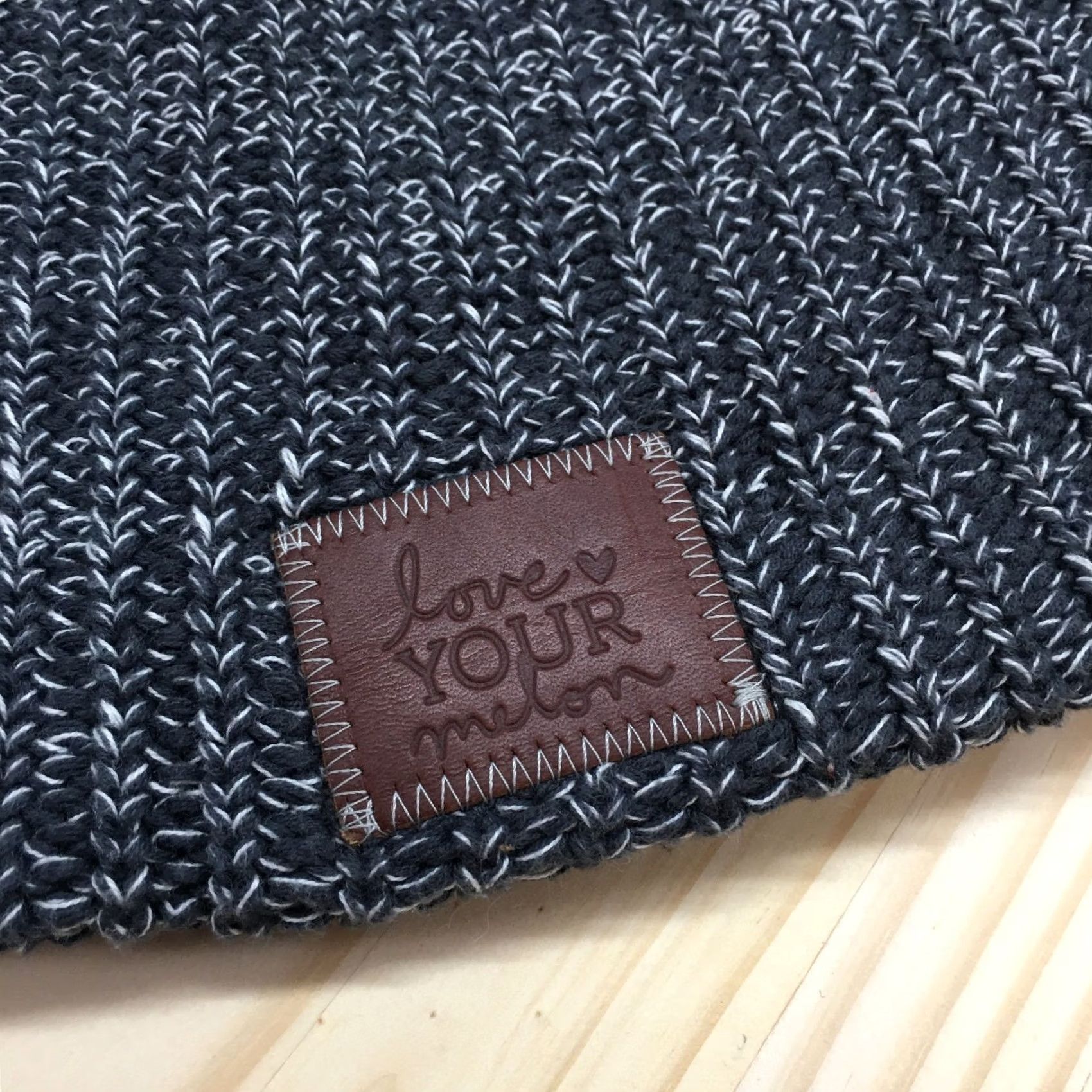 Vintage Love Your Melon Knit Beanie Hat Mens One Size Grey Cotton Knitted Winter Logo Size ONE SIZE - 7 Thumbnail