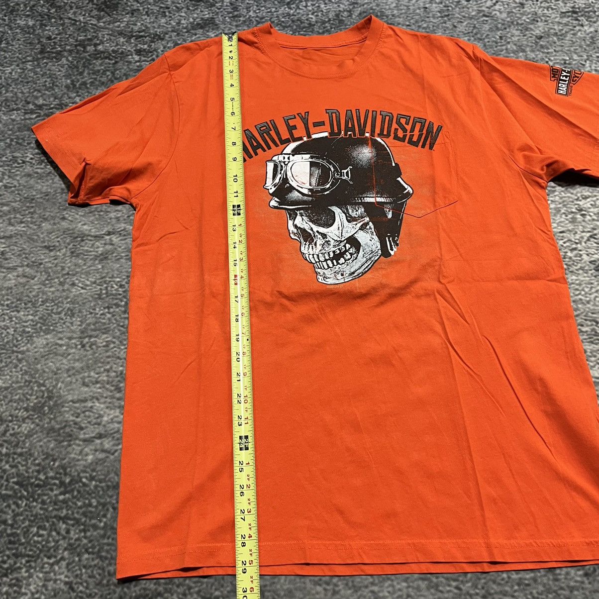 Harley Davidson VINTAGE HARLEY DAVIDSON 2017 SKULL GRUNGE T SHIRT LARGE Size US L / EU 52-54 / 3 - 9 Thumbnail