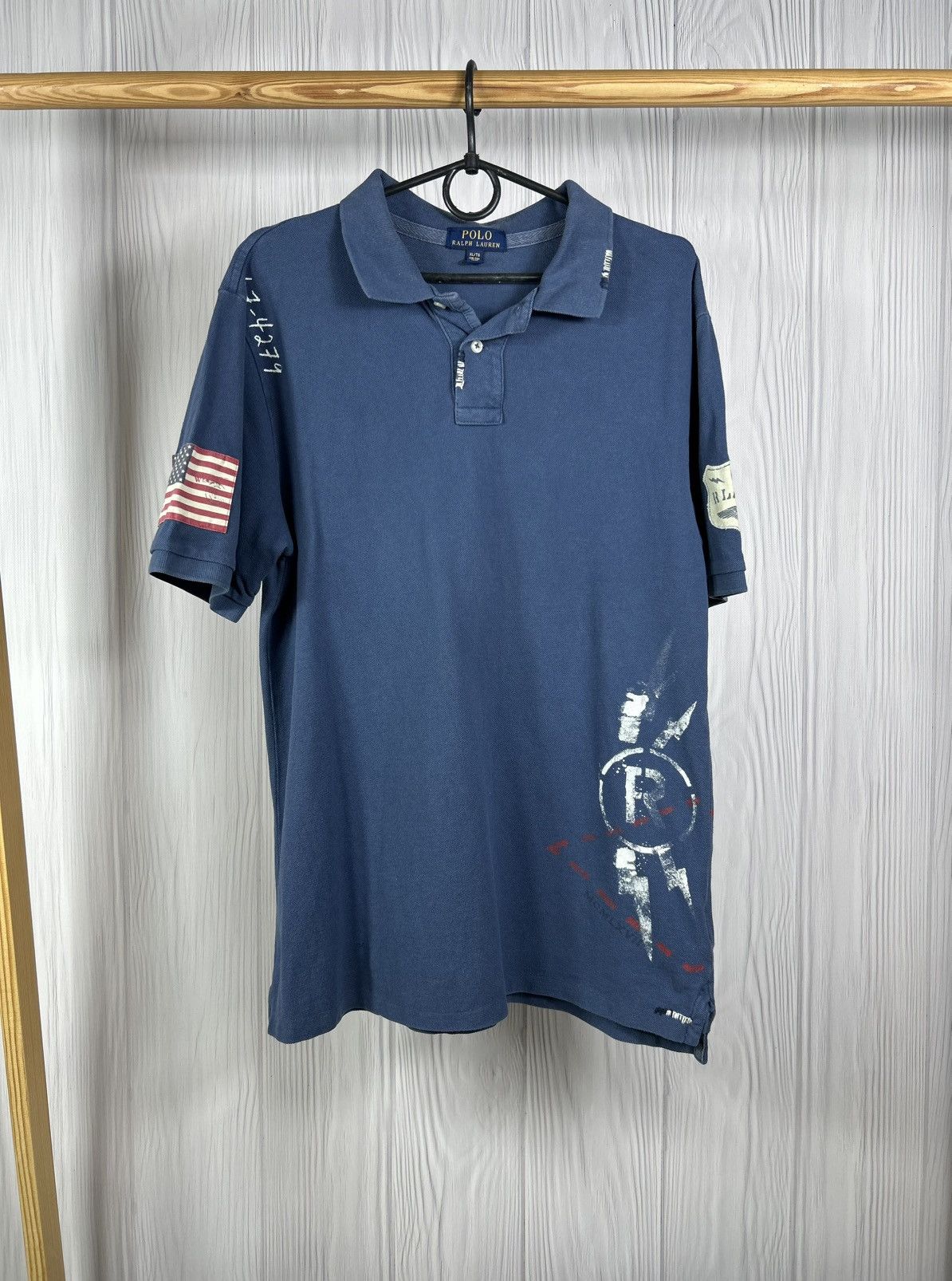 Polo Ralph Lauren RL-67 Graphic Patch USA Polo Size 18-20(S)