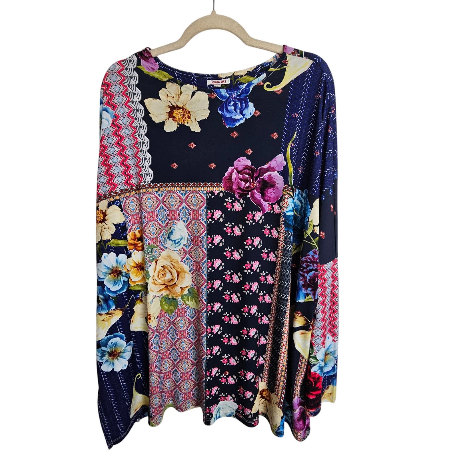 Johnny Was Johnny Was Womens Patchwork Floral Blouse Boho Sz S Hippie Size S / US 4 / IT 40 - 1 Thumbnail