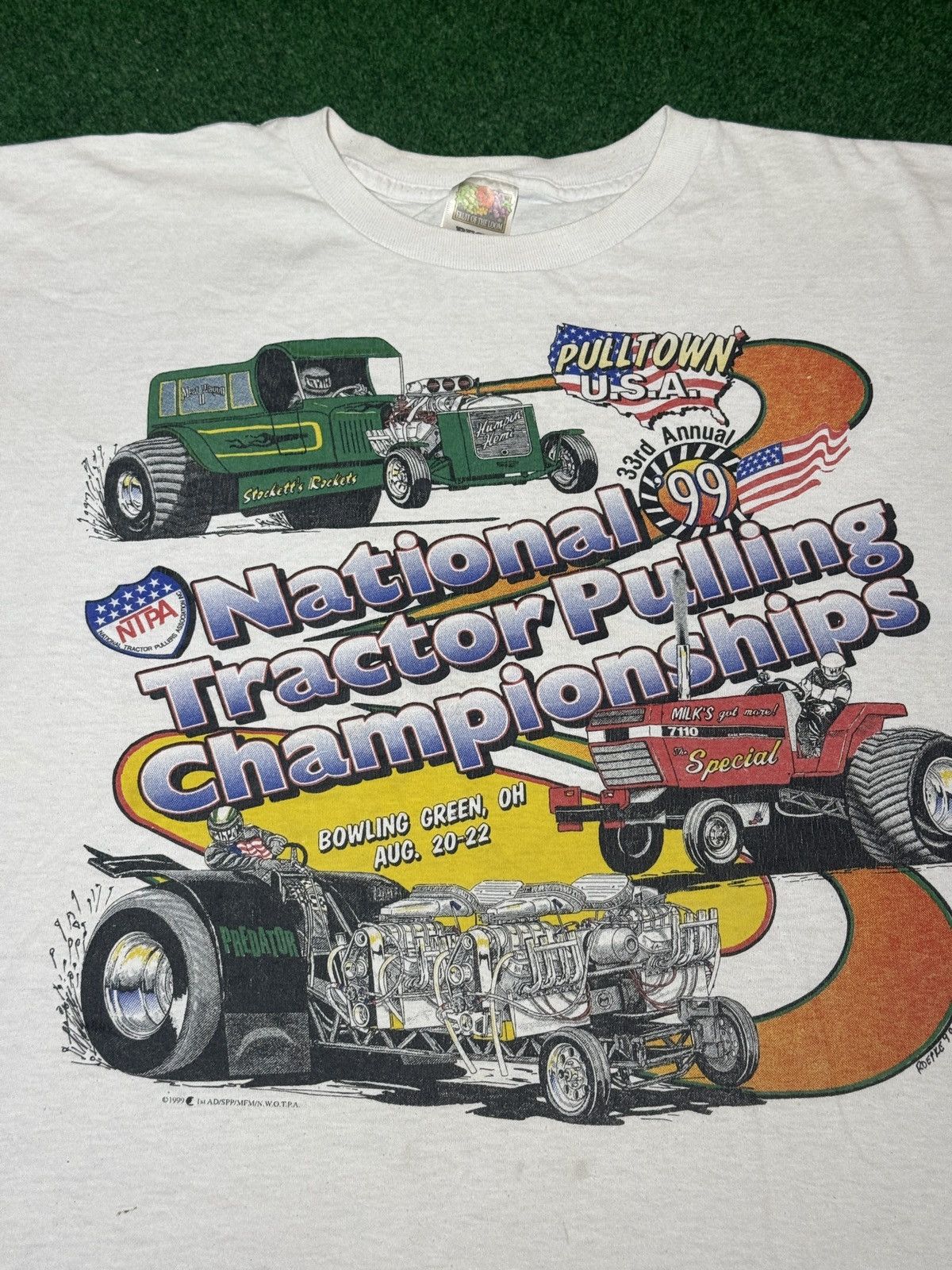 Vintage Tractor Pulling Championship 90s Nationals 23x28 T Shirt Size US XL / EU 56 / 4 - 2 Thumbnail