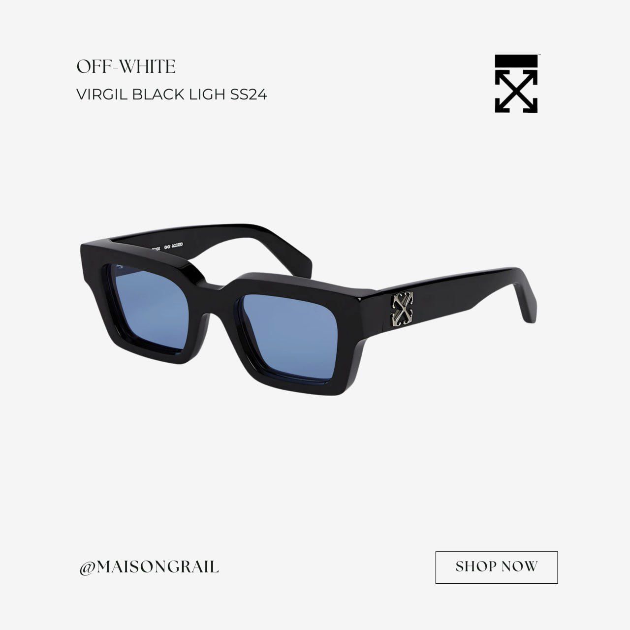 Off-White OFF WHITE VIRGIL BLACK LIGHT SUNGLASSES Size ONE SIZE - 1 Thumbnail