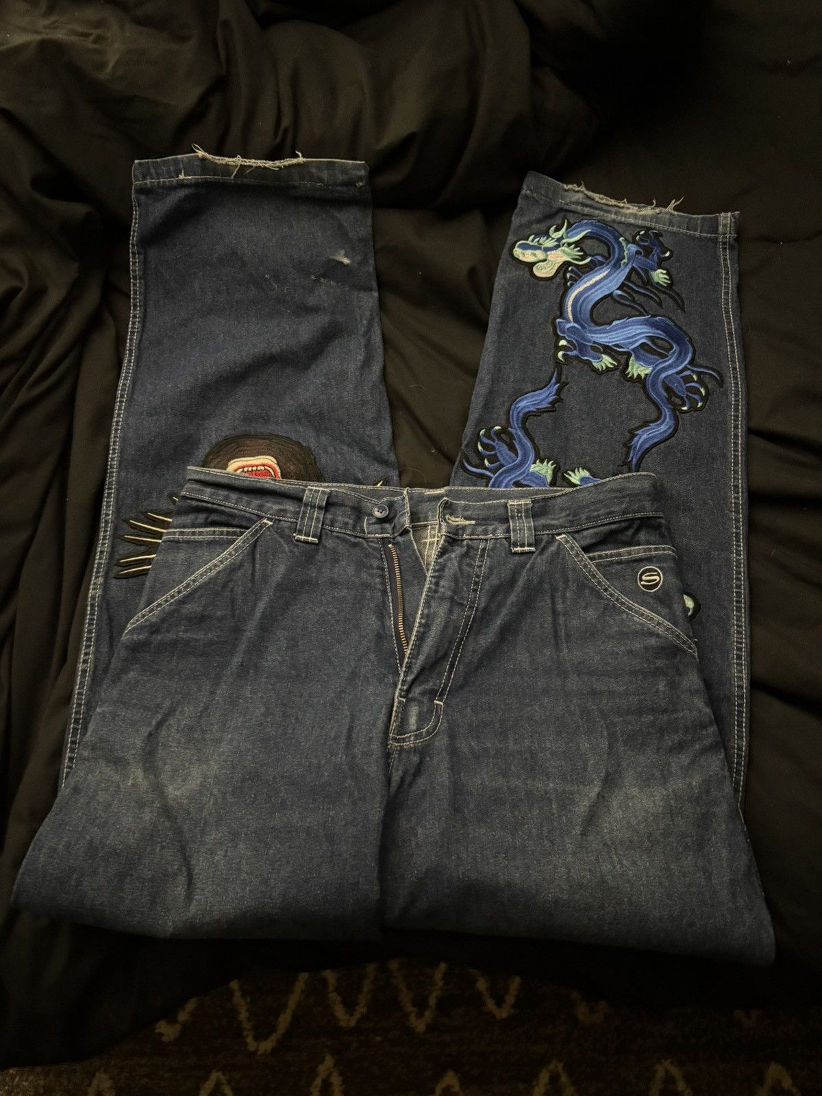 Japanese Brand Japanese Style Embroidered Jeans Size US 34 / EU 50 - 7 Thumbnail
