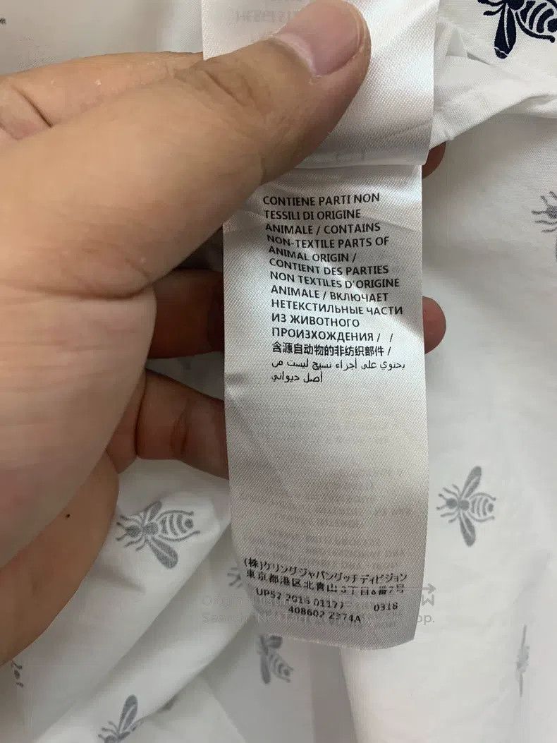 Gucci Gucci Size 39 Full-print little bee white shirt Size US XXS / EU 40 - 7 Thumbnail