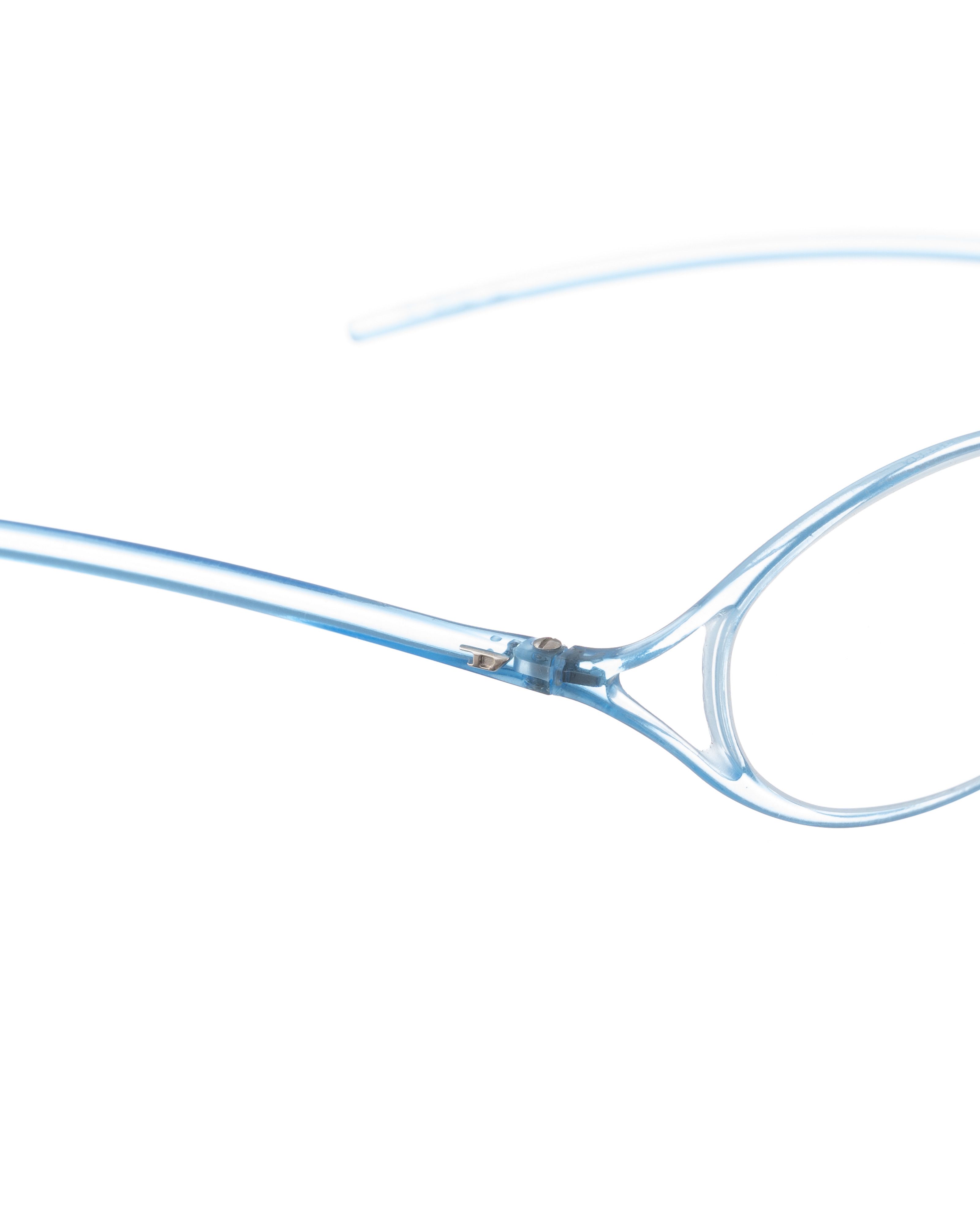 Diesel Diesel 90s Blue Plastic Transparent Oval Glasses Size ONE SIZE - 3 Thumbnail