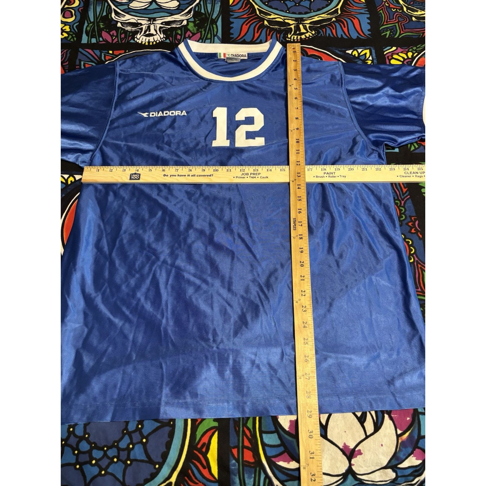 Vintage #12 diadora jersey blue Large L Size US XL / EU 56 / 4 - 3 Thumbnail
