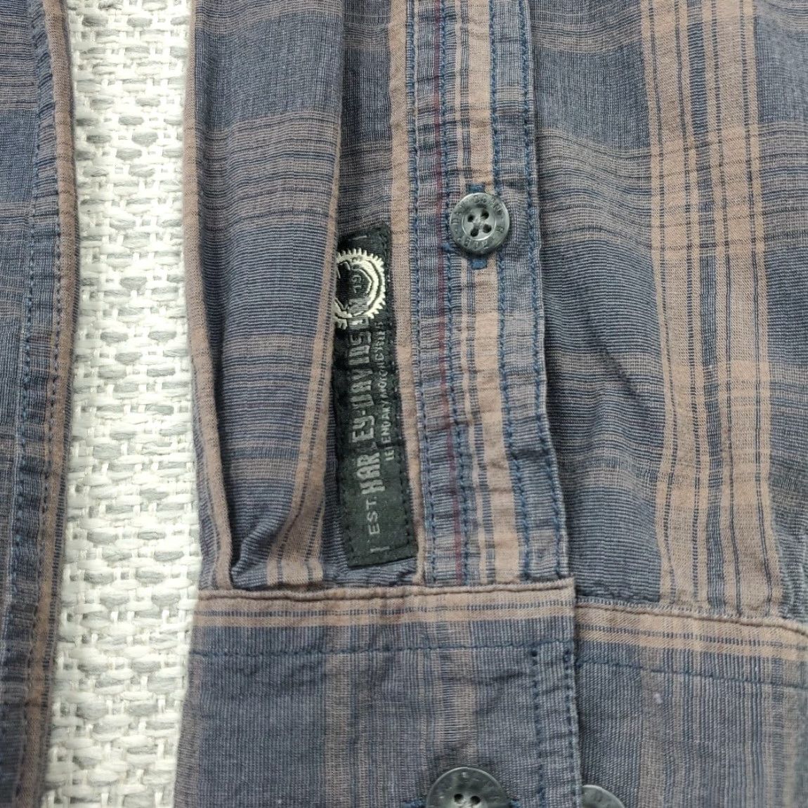 Harley Davidson Harley-Davidson Shirt Mens M Plaid Long Sleeve Button-Up Embroidered Bike Casual Size US M / EU 48-50 / 2 - 4 Thumbnail