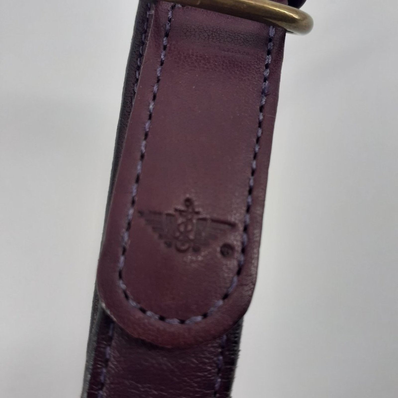 Dockers Docker's Red Burgundy Gold tone Buckle Hand Crafted USA Belt Size ONE SIZE - 2 Thumbnail