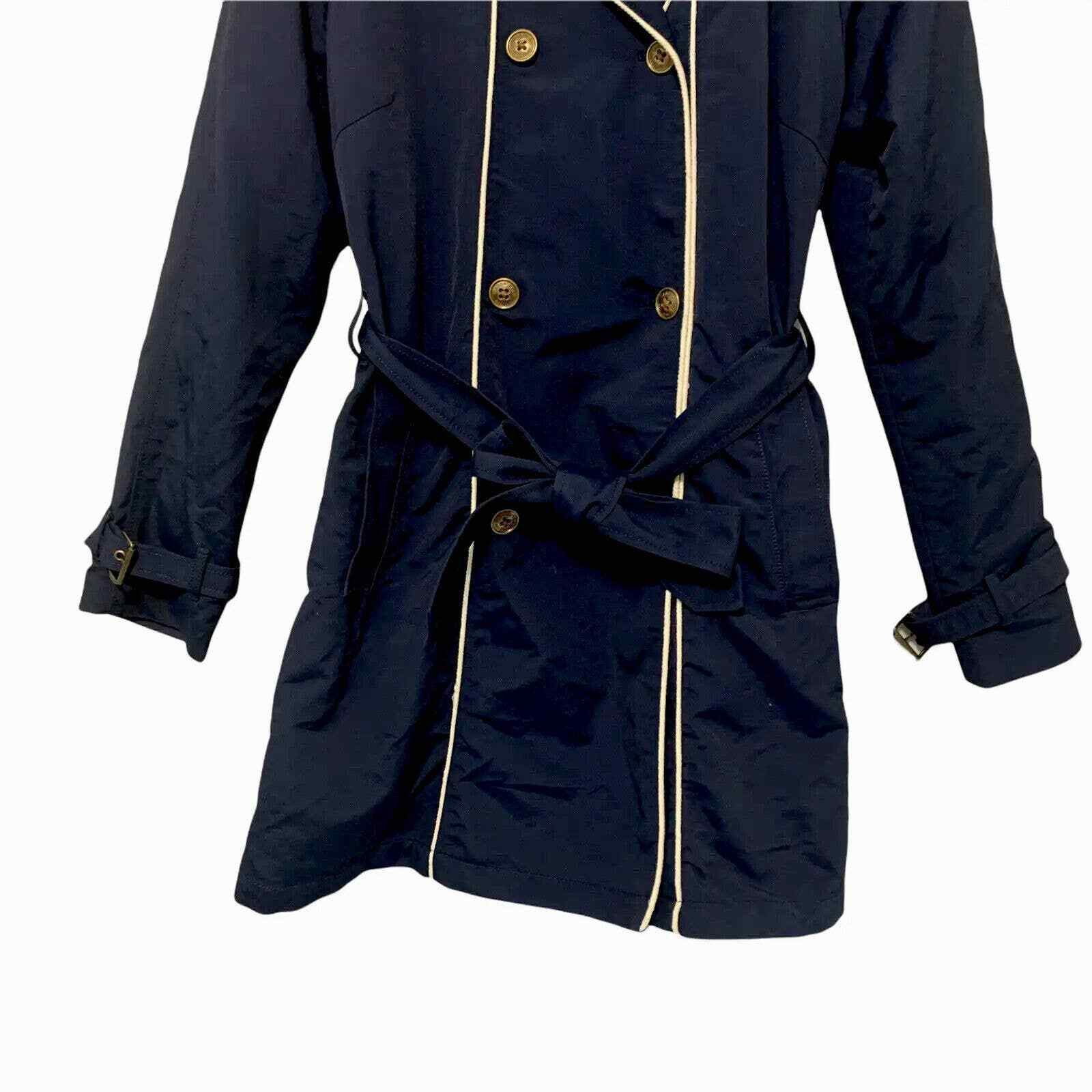 Lands' End Lands End Navy Blue Heritage Belt Trench Coat Med 10-12 Size M / US 6-8 / IT 42-44 - 3 Thumbnail