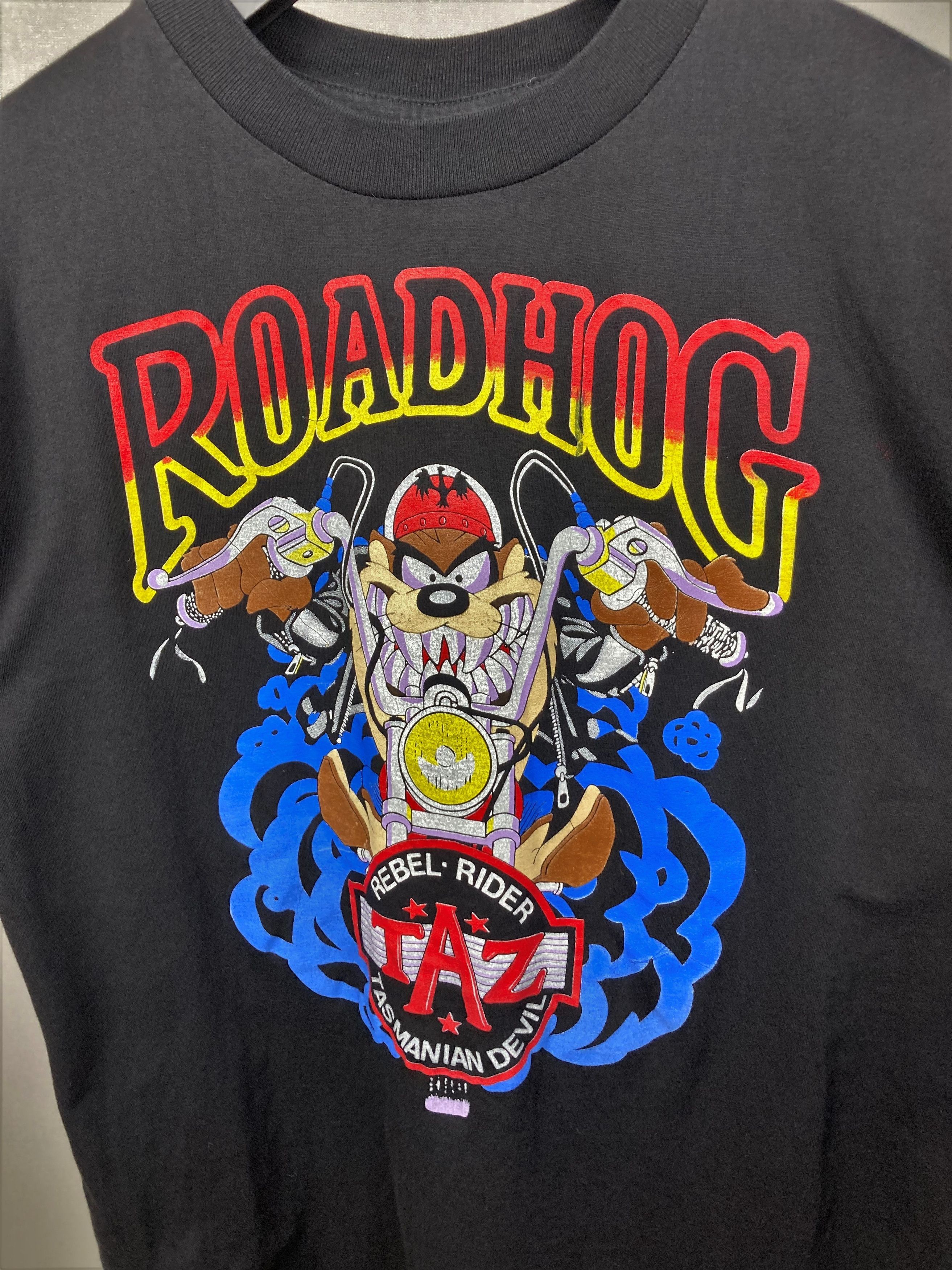Vintage TAZ Roadhog USA Vintage Moto Racing Black Crewneck Tshirt Size US L / EU 52-54 / 3 - 2 Thumbnail