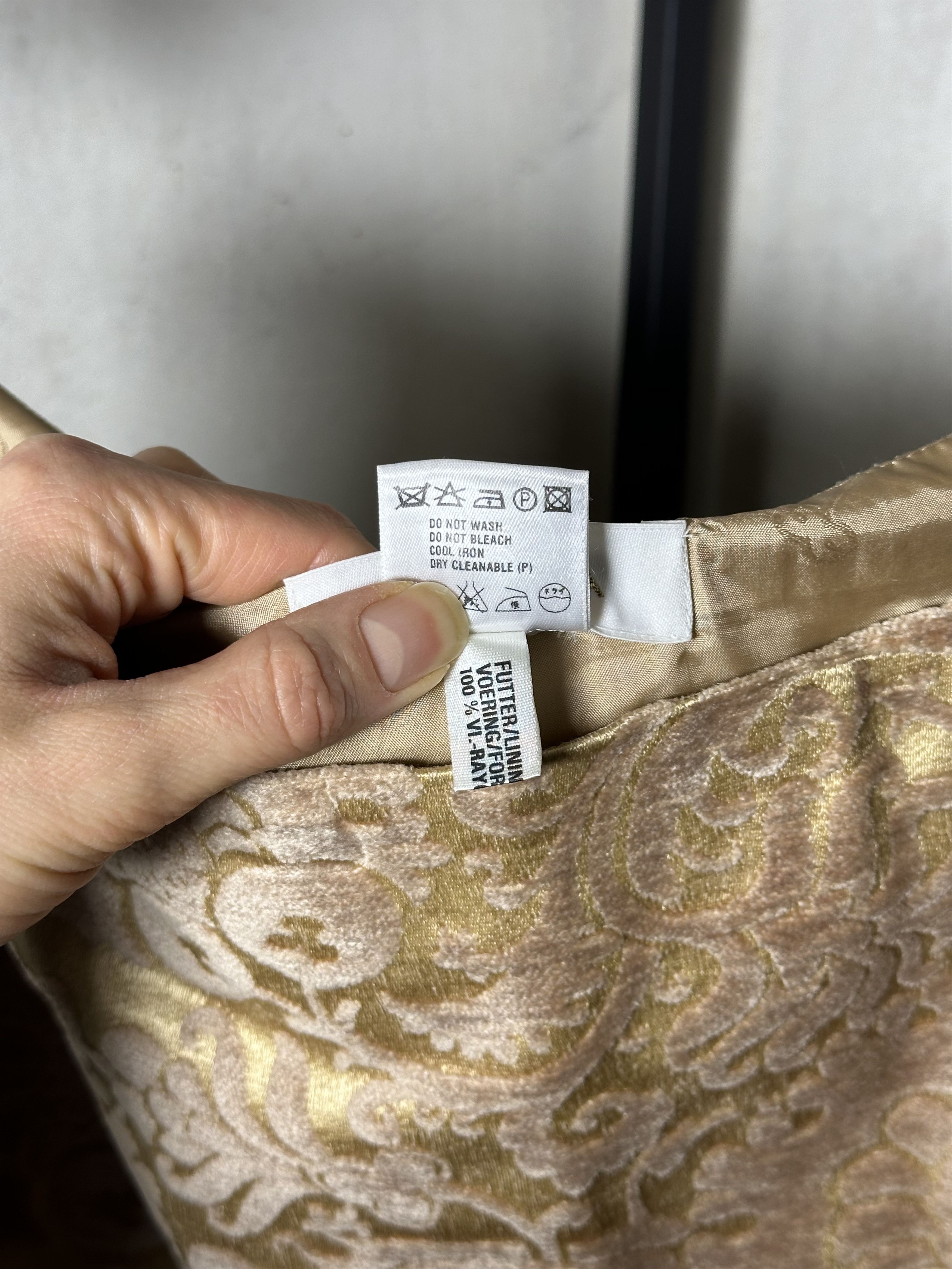 Escada ESCADA Gold Toned Brocade Skirt Size 30" / US 8 / IT 44 - 7 Thumbnail