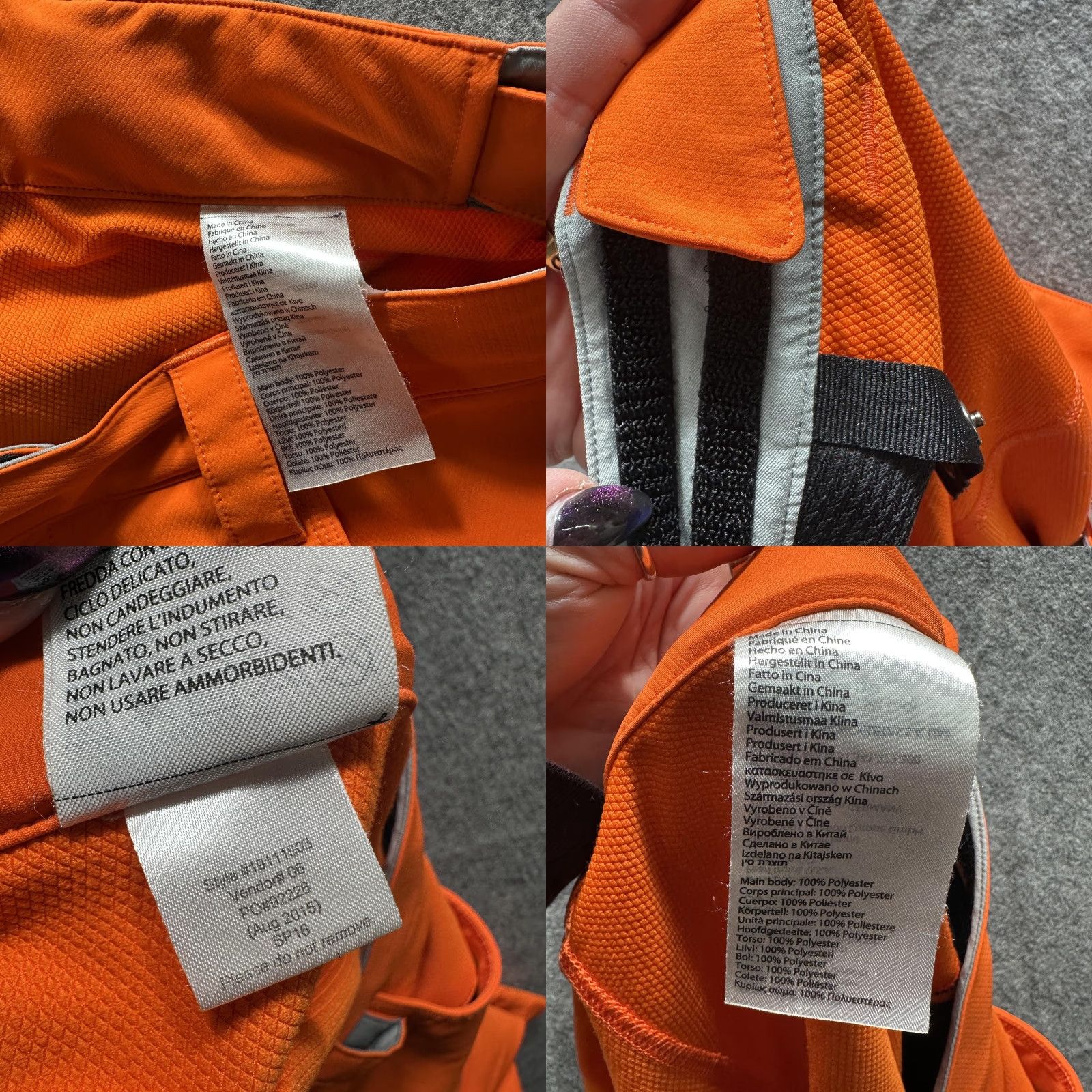 PEARL iZUMi Pearl Izumi Shorts Mens L Orange Biker Cycling Quick Dry Zip Pocket Trail Size US 33 - 11 Thumbnail