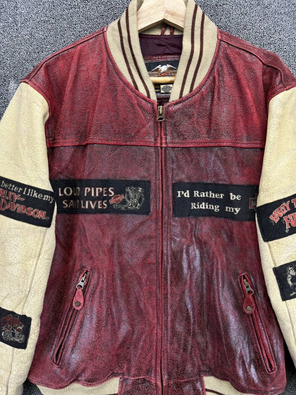 Harley Davidson Vintage Harley Davidson Rare Racing Leather Jacket Size US M / EU 48-50 / 2 - 8 Thumbnail